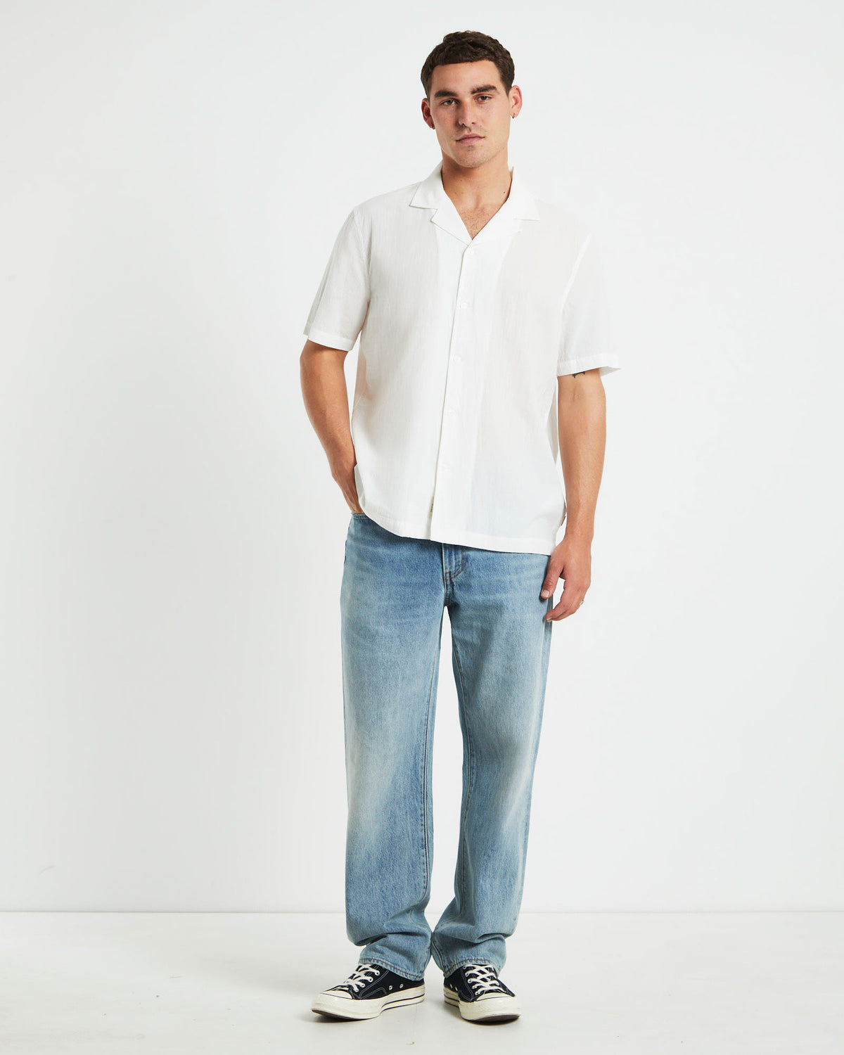 Heggie Short Sleeve Resort Shirt WHITE
