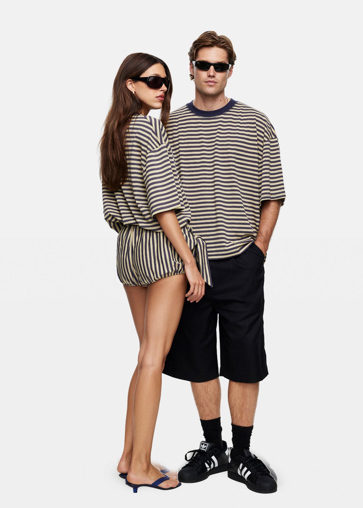 Bloom Short Sleeve T-Shirt BEIGE STRIPE