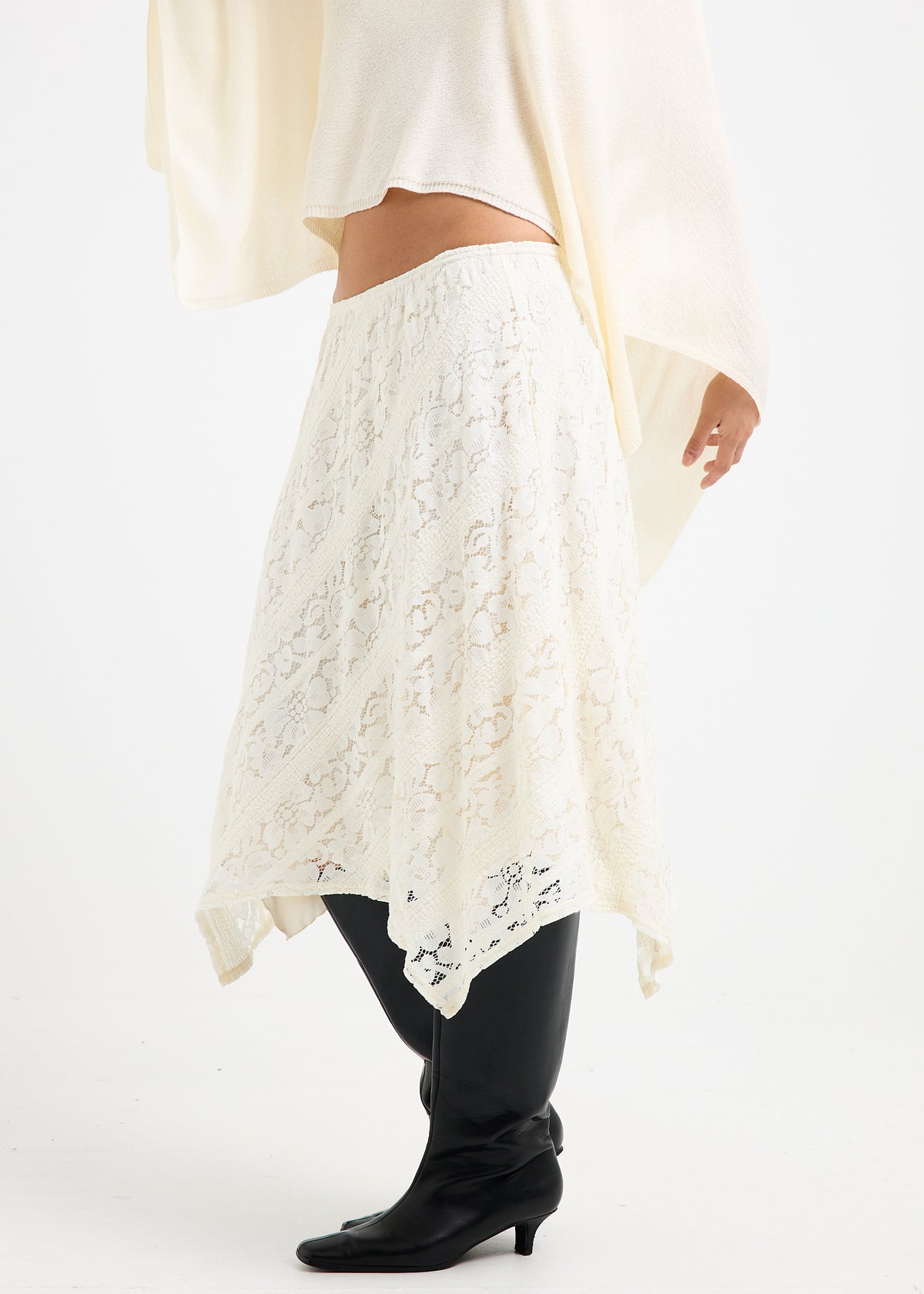 Amara Handkerchief Midi Skirt BUTTER