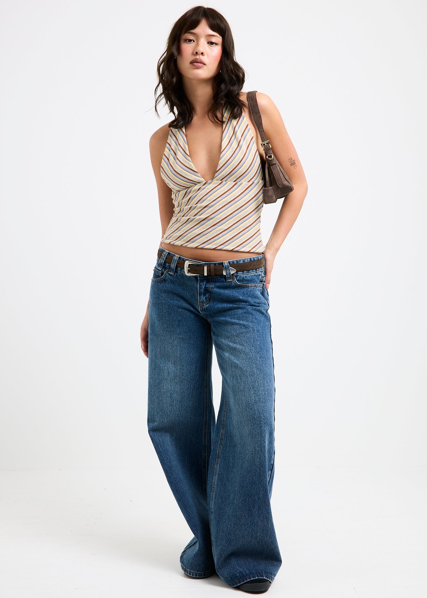 Danni Stripe Halter Top
