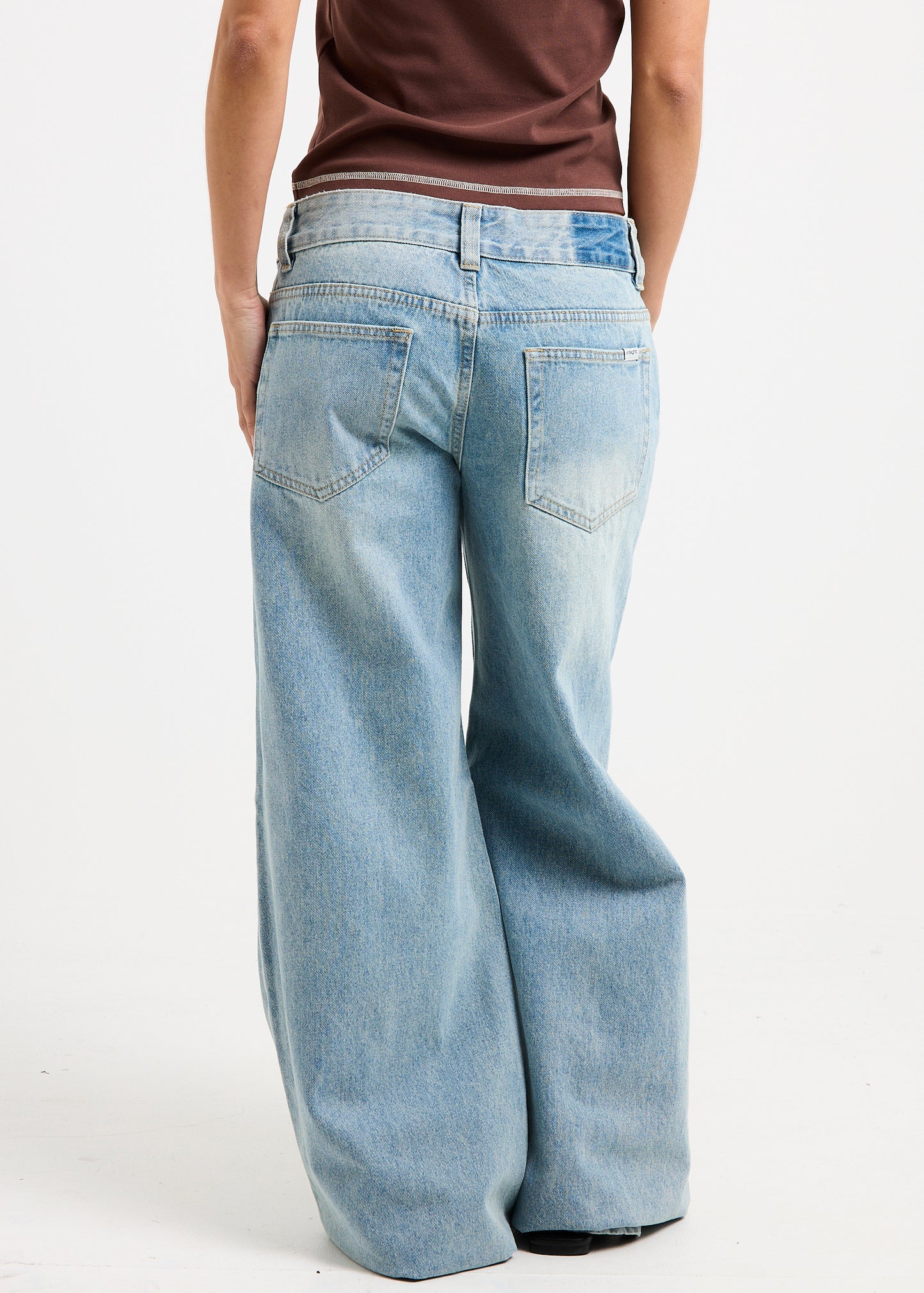 Elise Low Wide Denim Jeans
