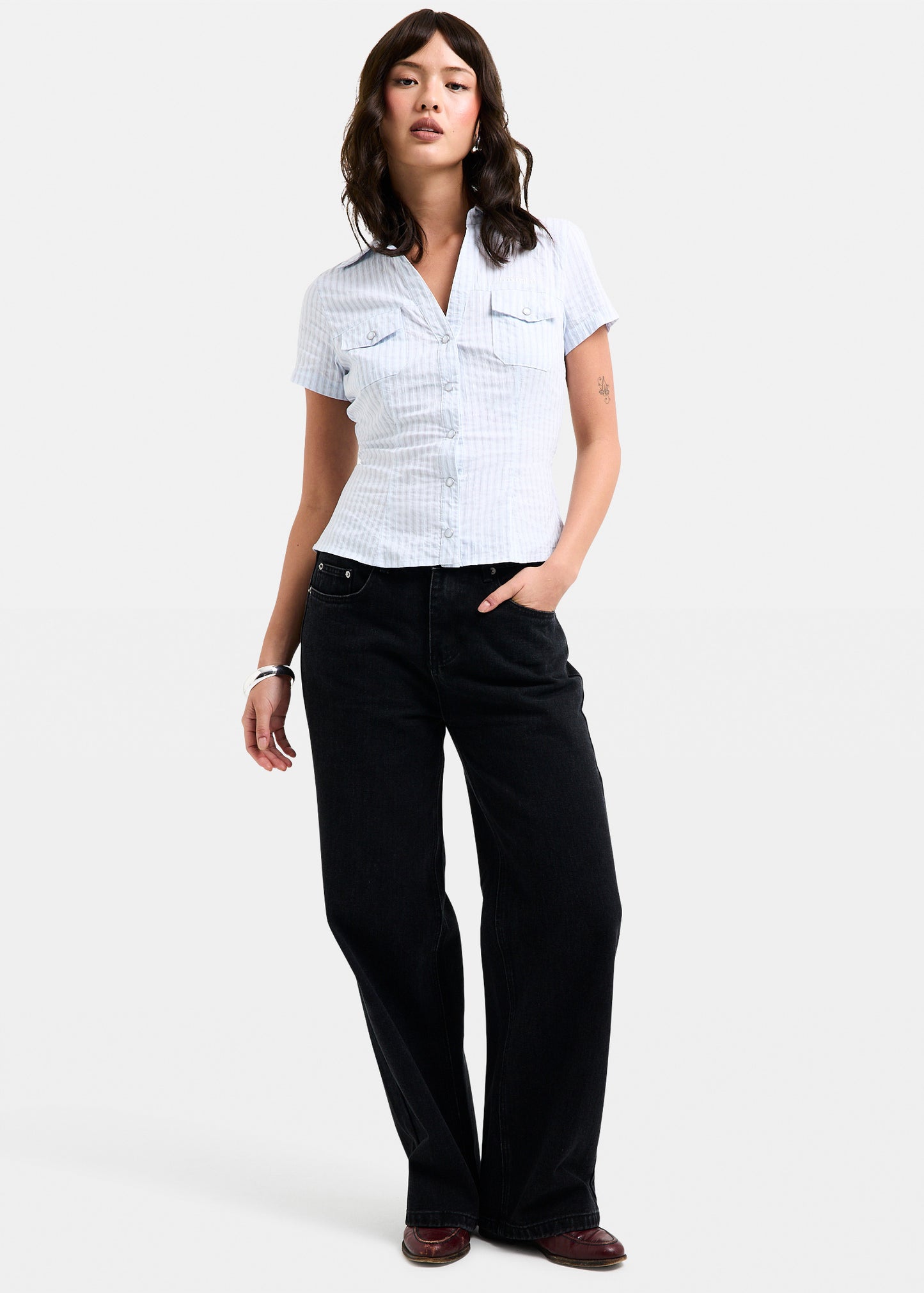 Blake Stripe Popper Shirt