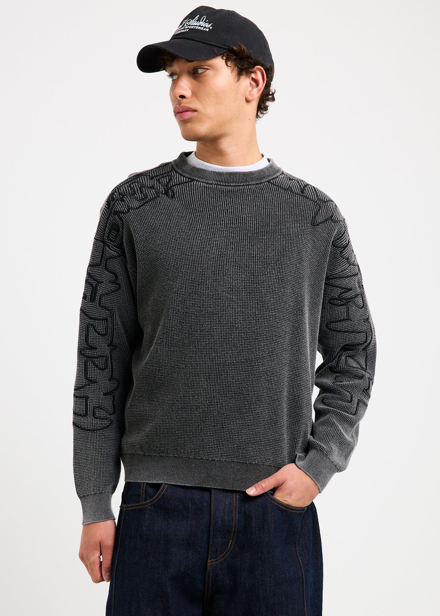 Scrawl Waffle Knit