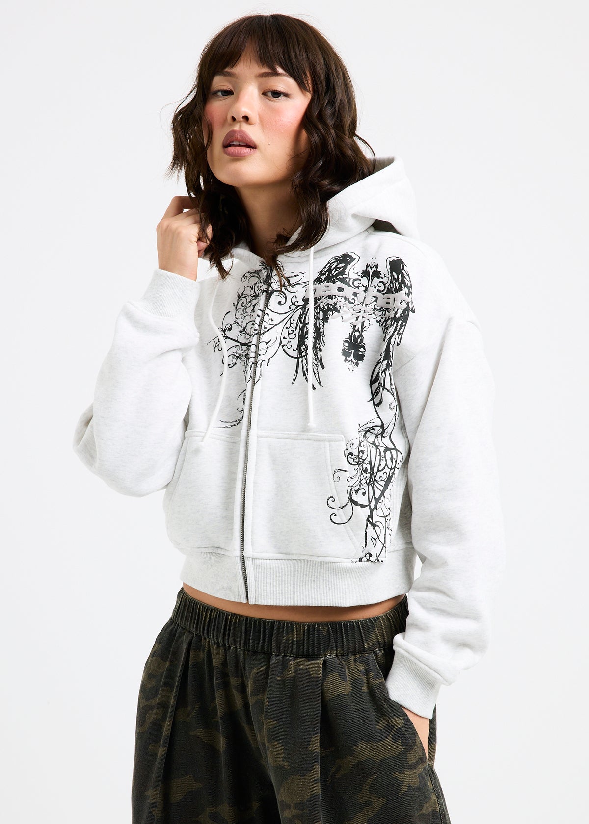Missy Furry Hoodie GREY