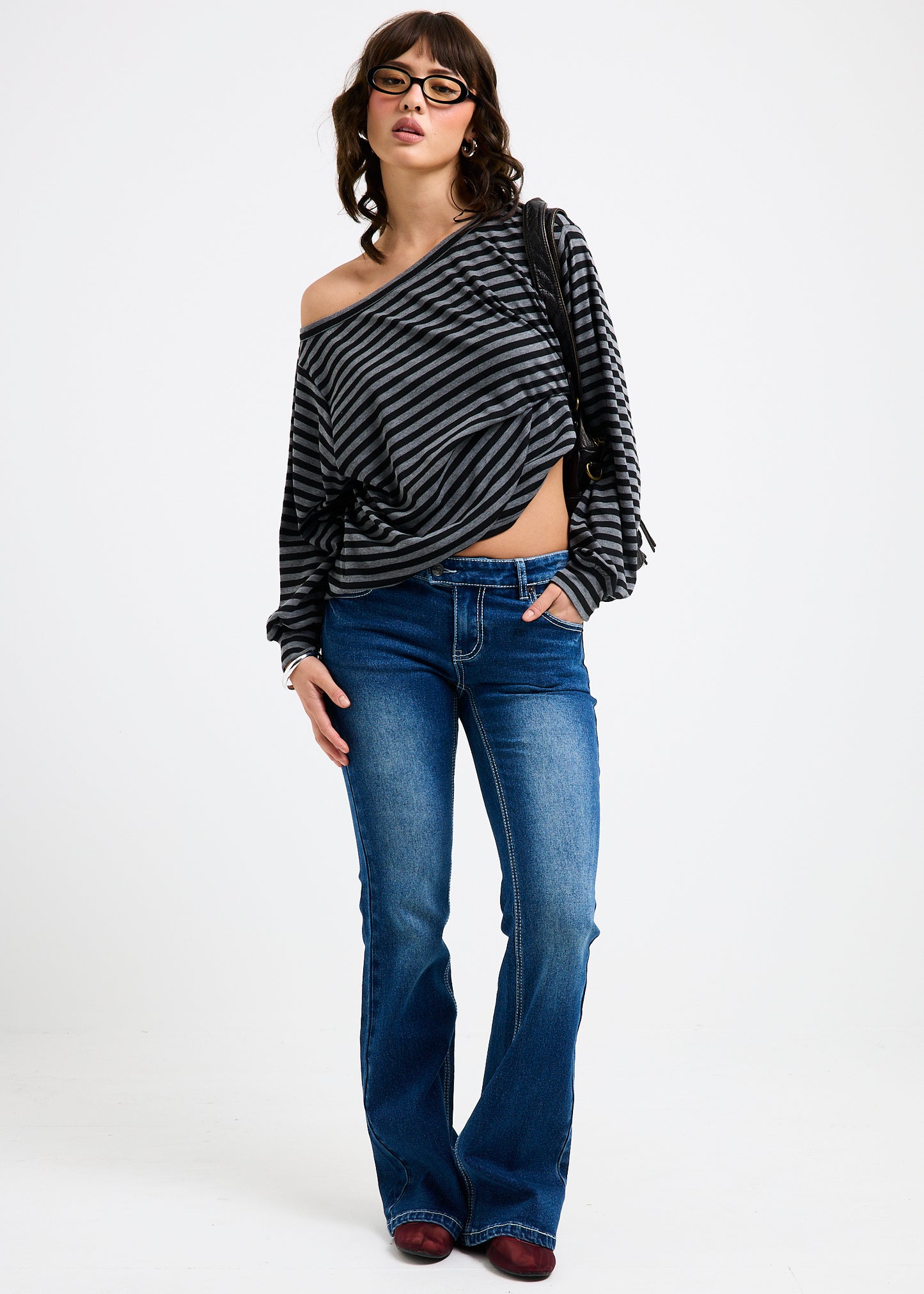 Dylan One Shoulder Long Sleeve Top