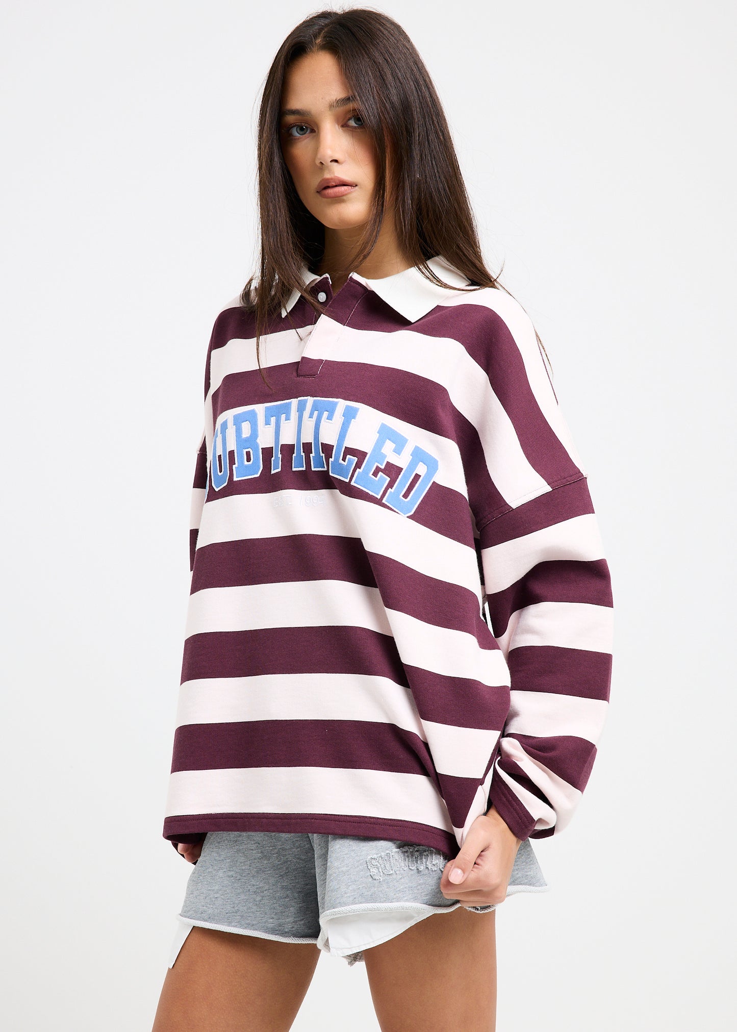 Portland Striped Polo Sweat Shirt