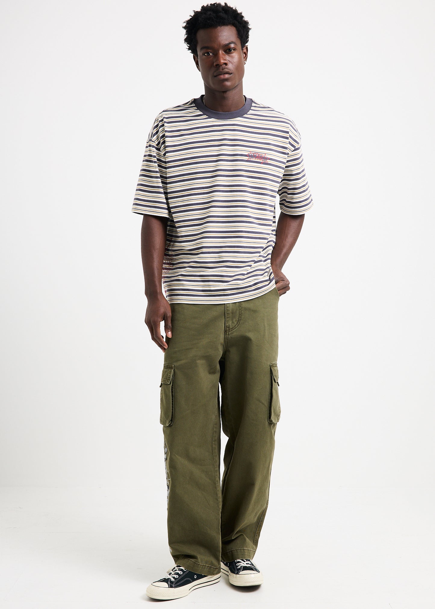 Vonte Printed Striped T-Shirt