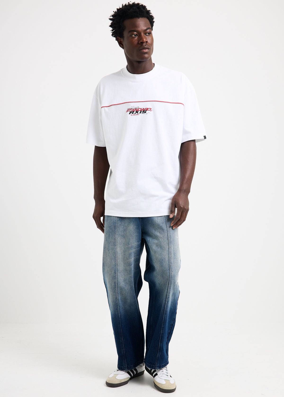 Cyber Script Denim Jeans WORN BLUE