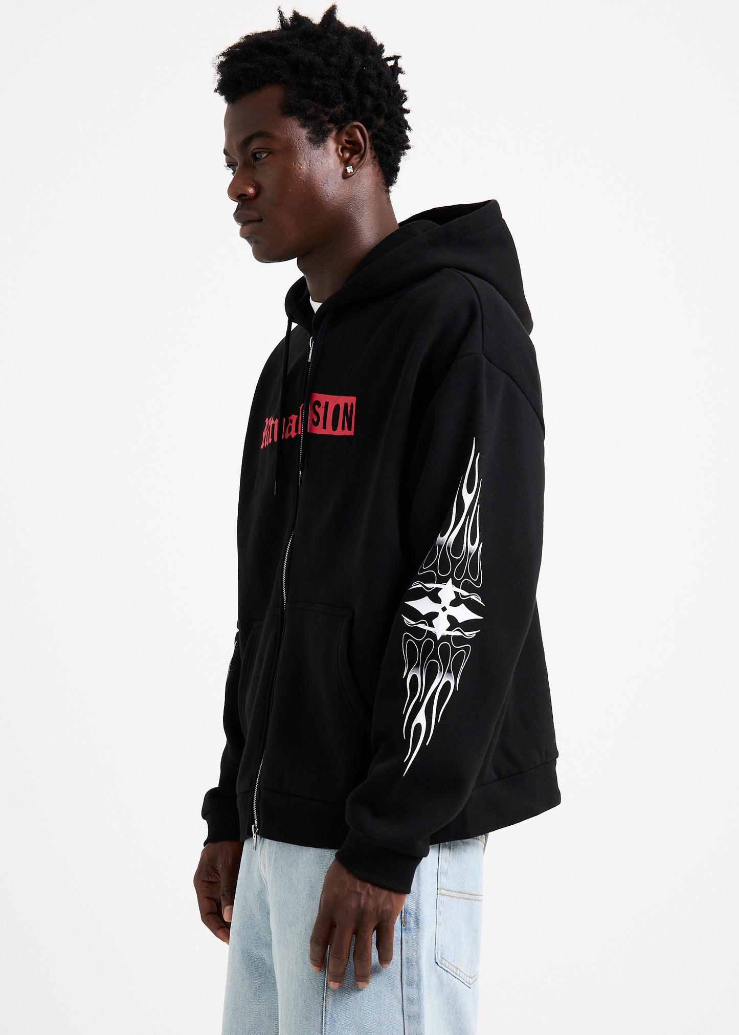 Flame Zip Thru Hoodie