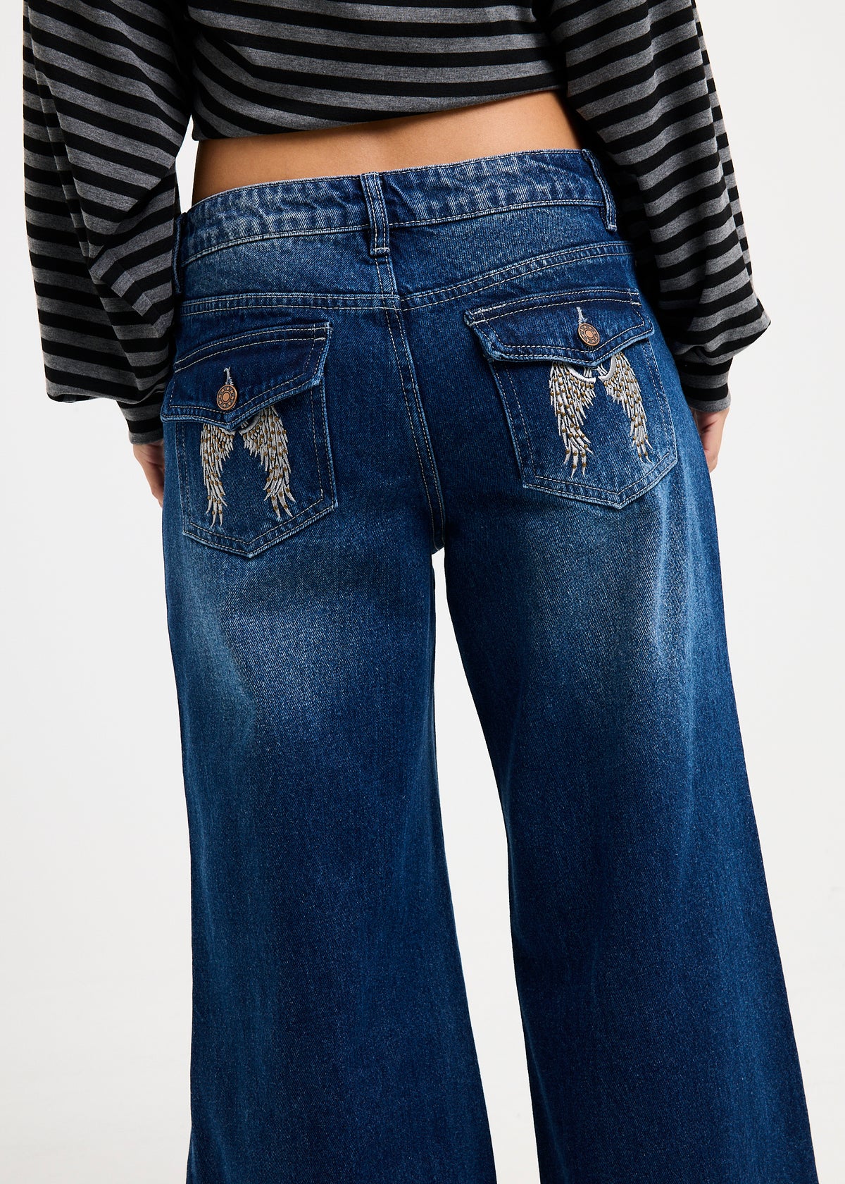 Cindy Low Wide Denim Jeans