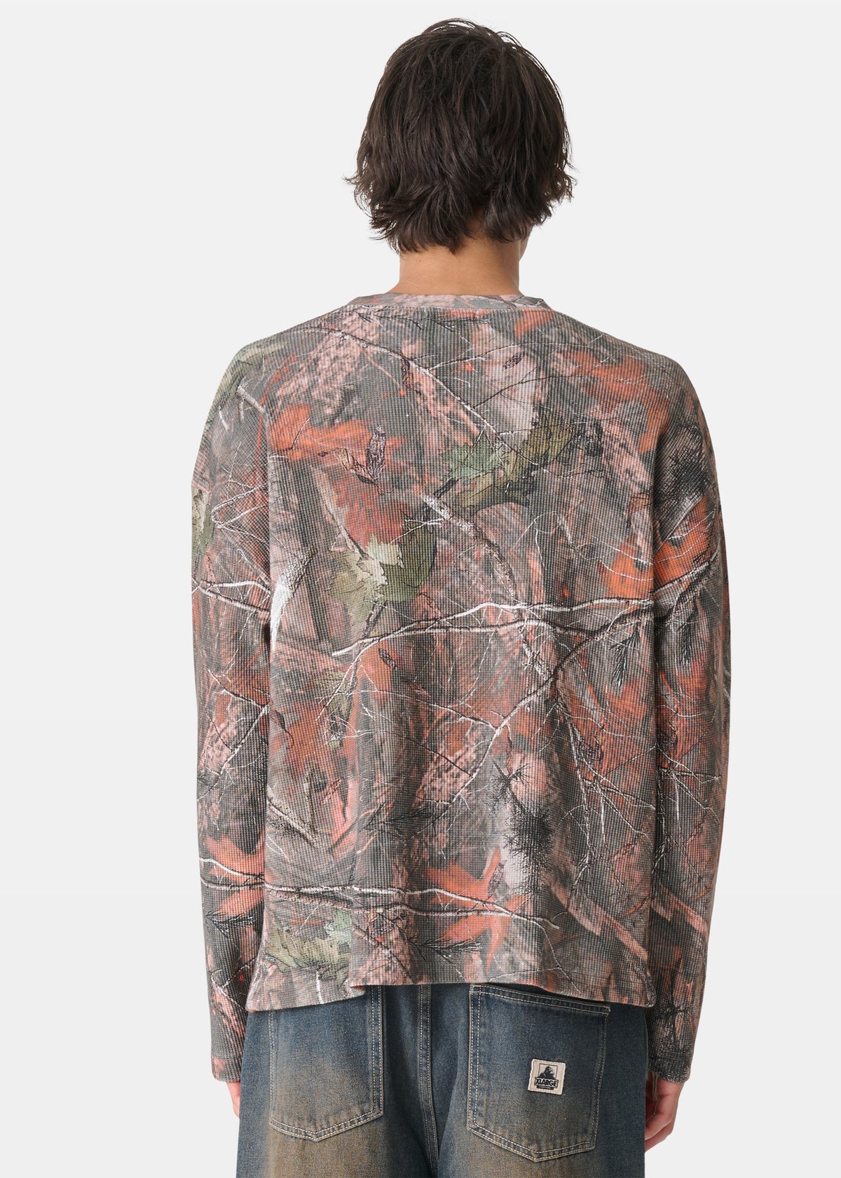 Camo Waffle Knit long sleeve Tee REAL TREE CAMO