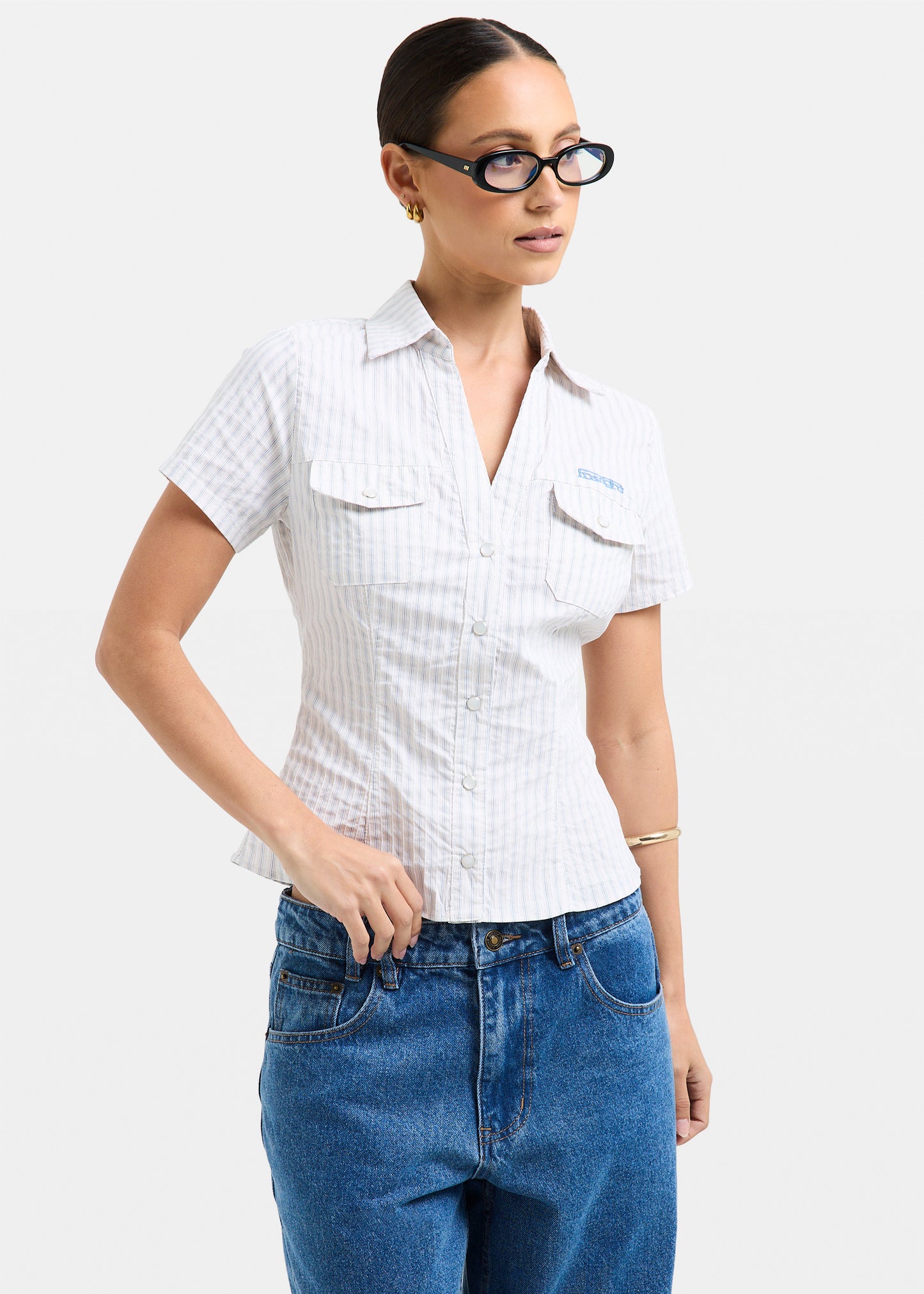 Blake Stripe Popper Shirt