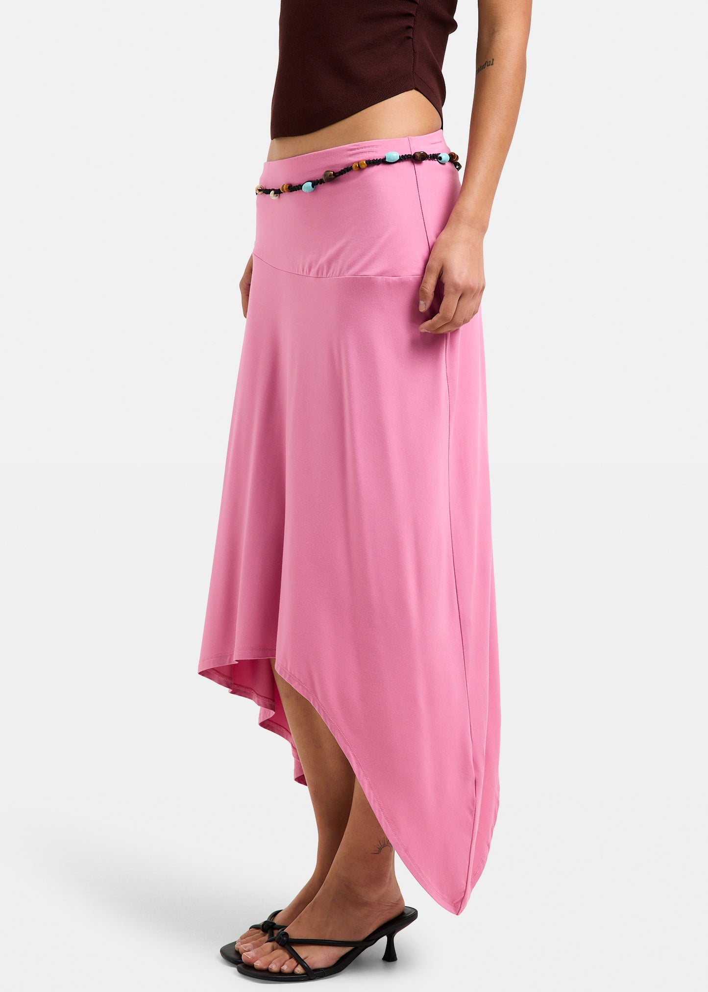 Sage Handkerchief Maxi Skirt
