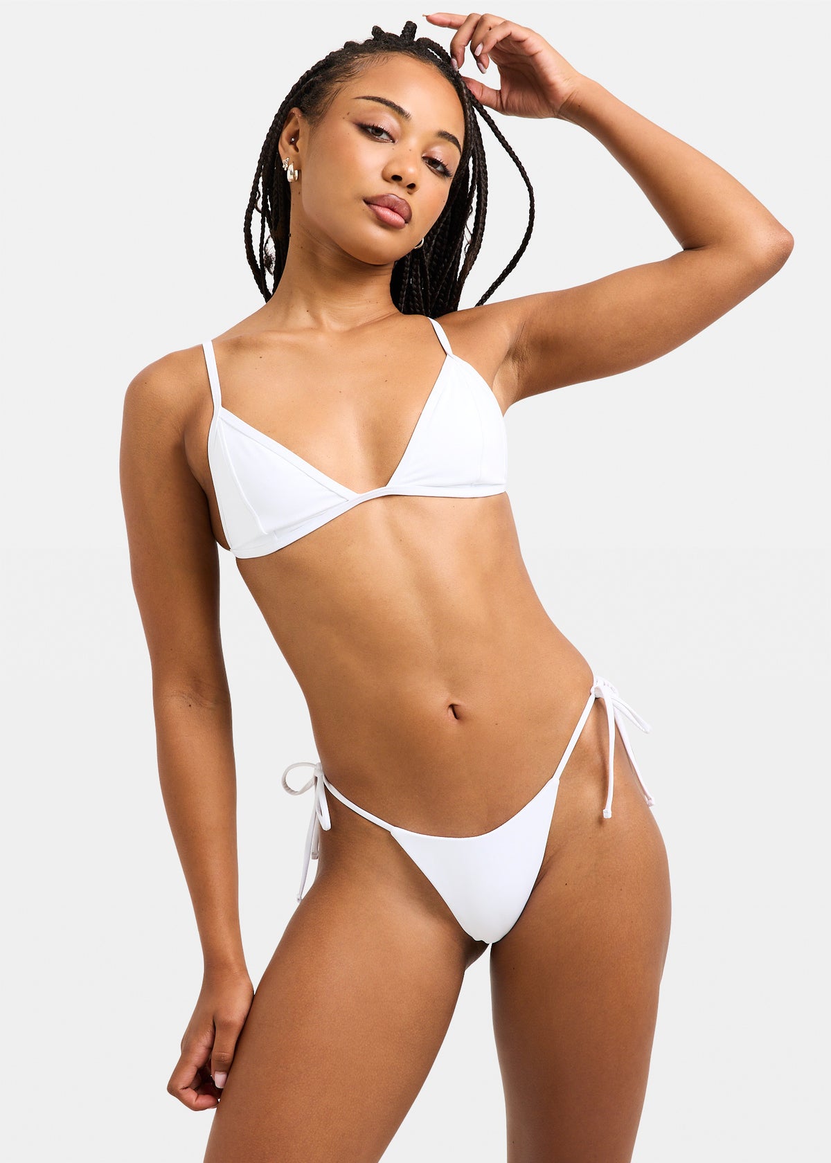 Fixed Triangle Bikini Top WHITE