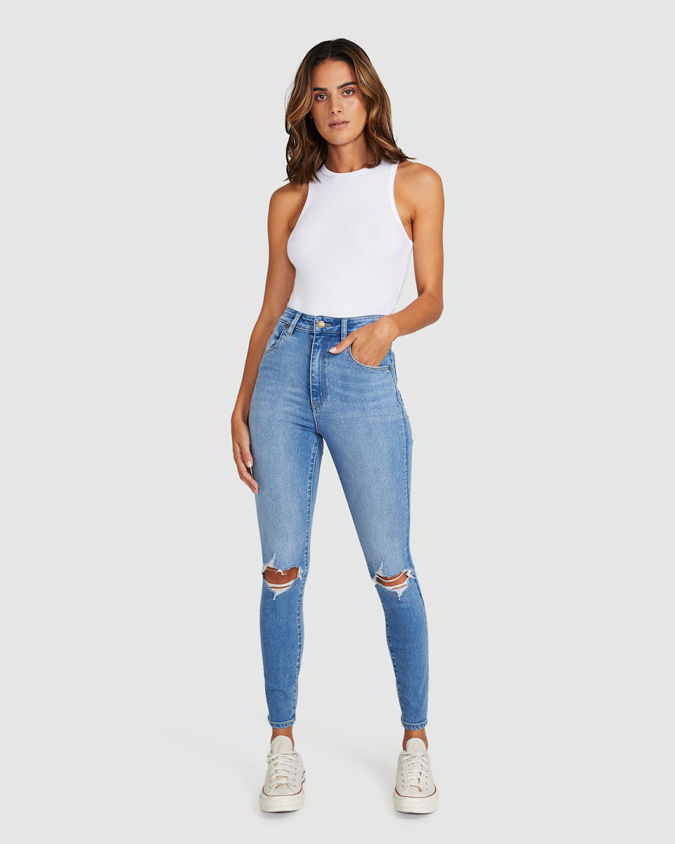 Eastcoast Skinny Jeans Ocean Worn Blue BLUE