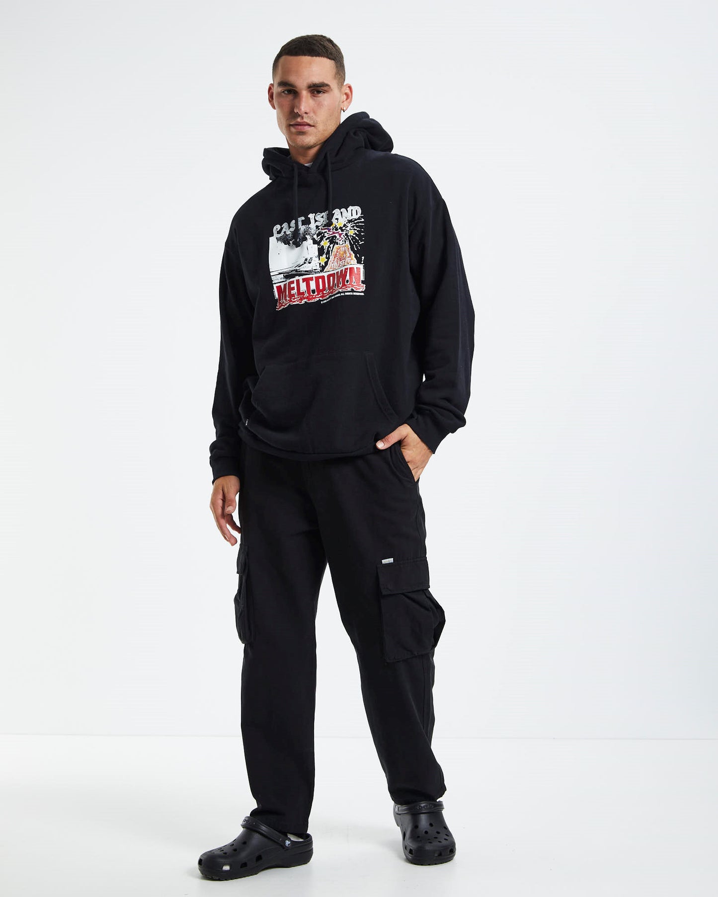 Green Onions Cargo Pants Washed Black