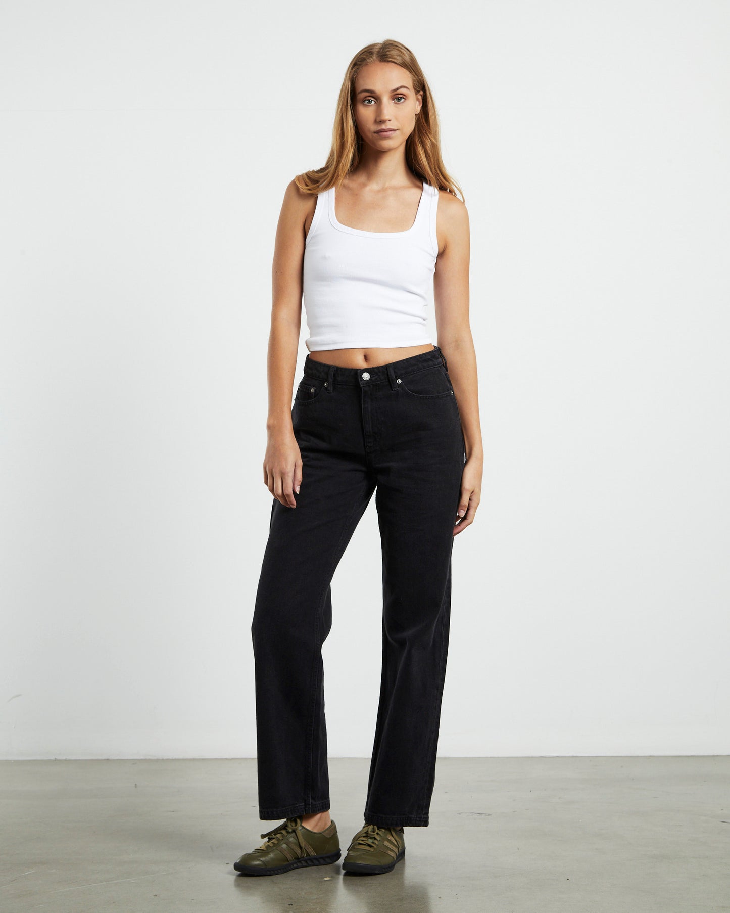 90s Mid Baggy Jeans Record Black