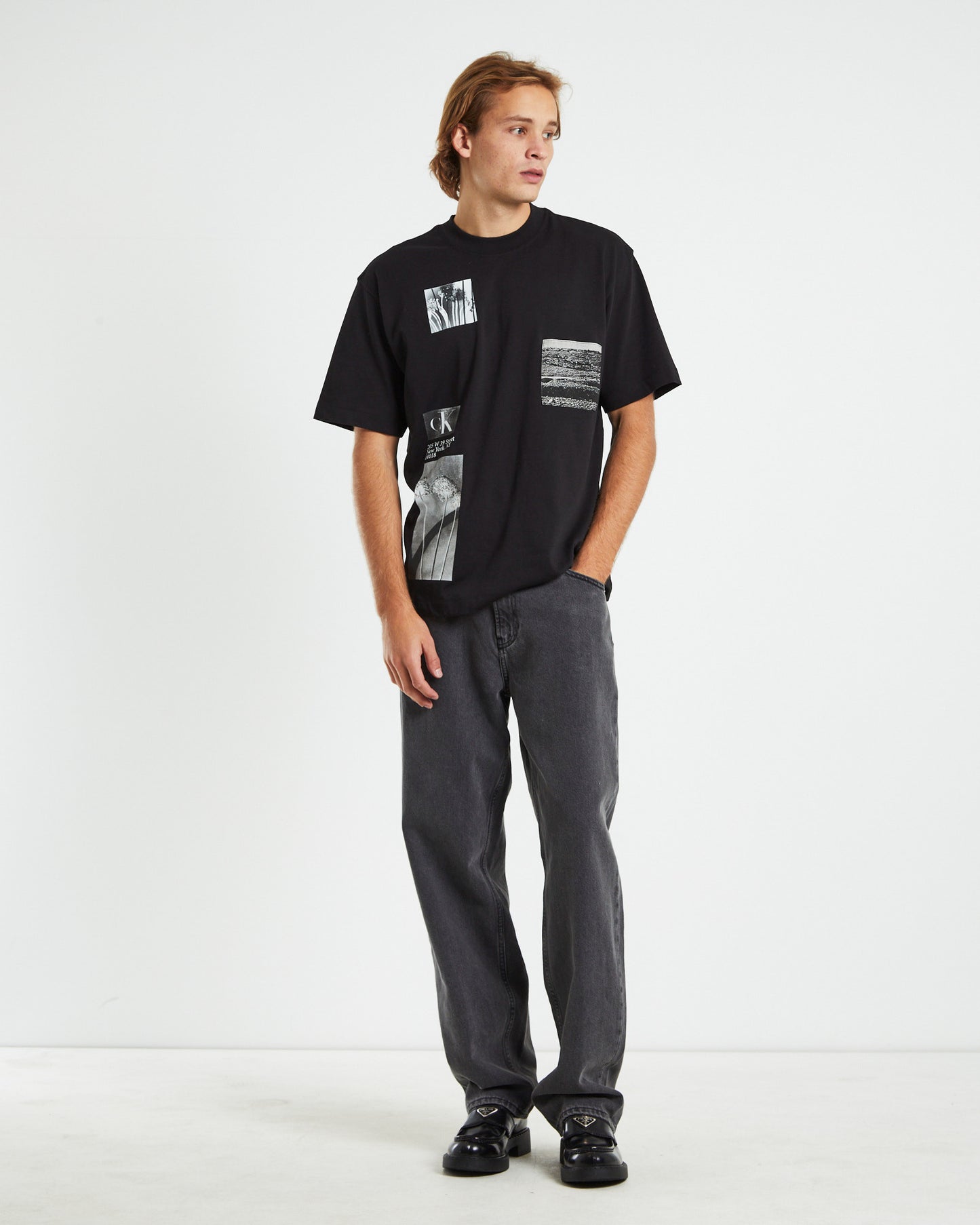 Multi Landscape Graphic Short Sleeve T-Shirt Black