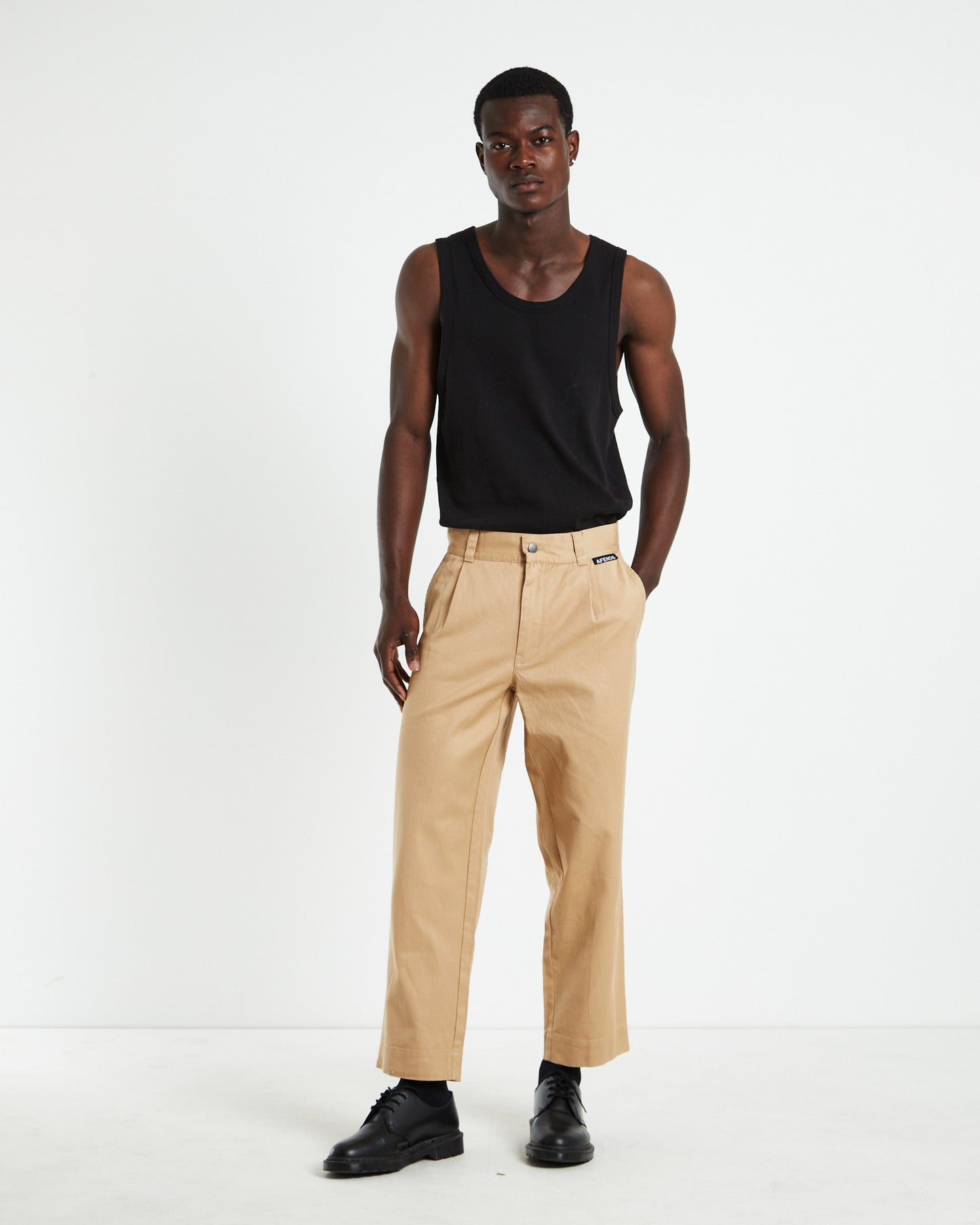 Mixed Business Suit Pants Tan