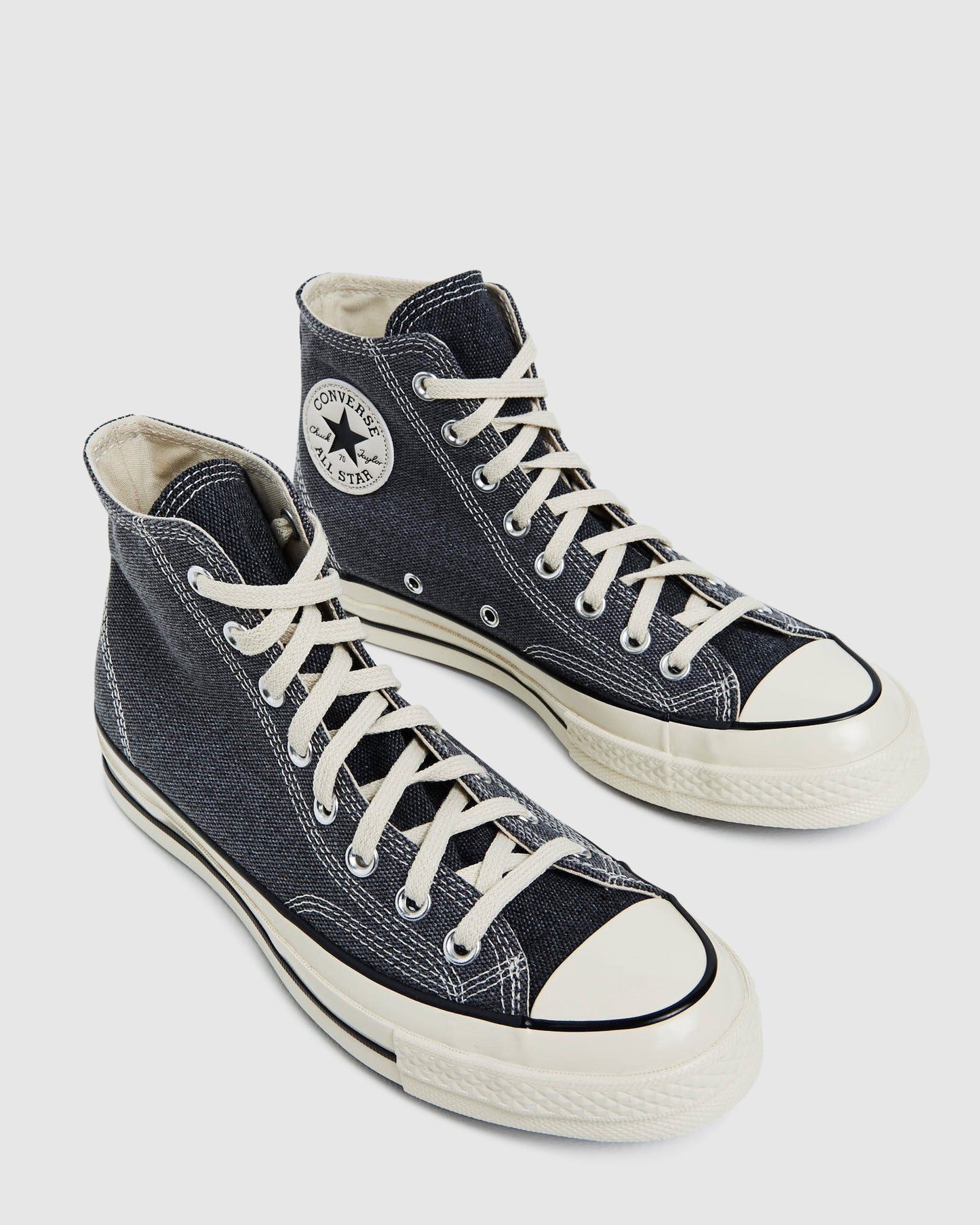Chuck 70 Triple Stitch High Canvas Sneakers Charcoal