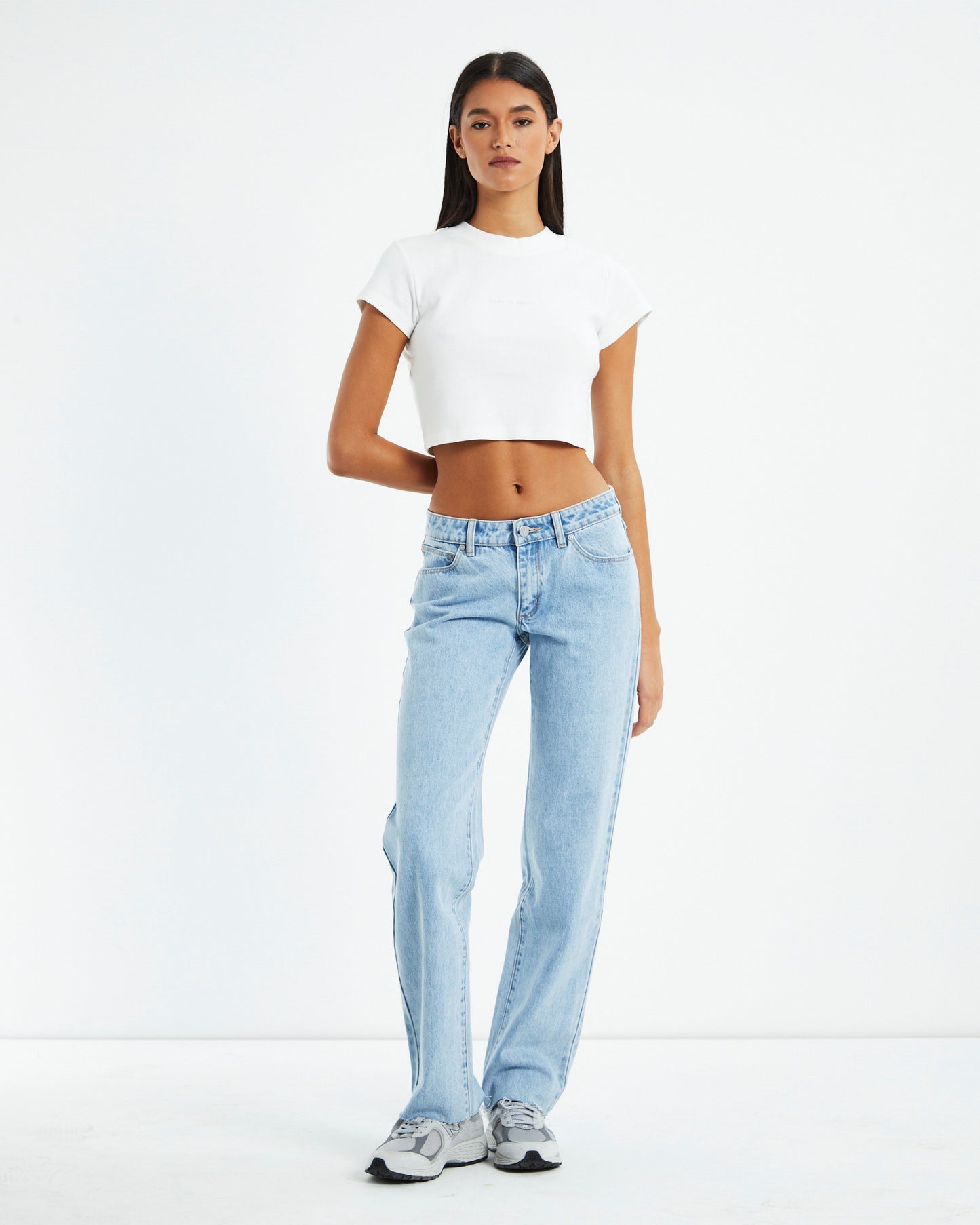 A 90s Crop Tee White Sand