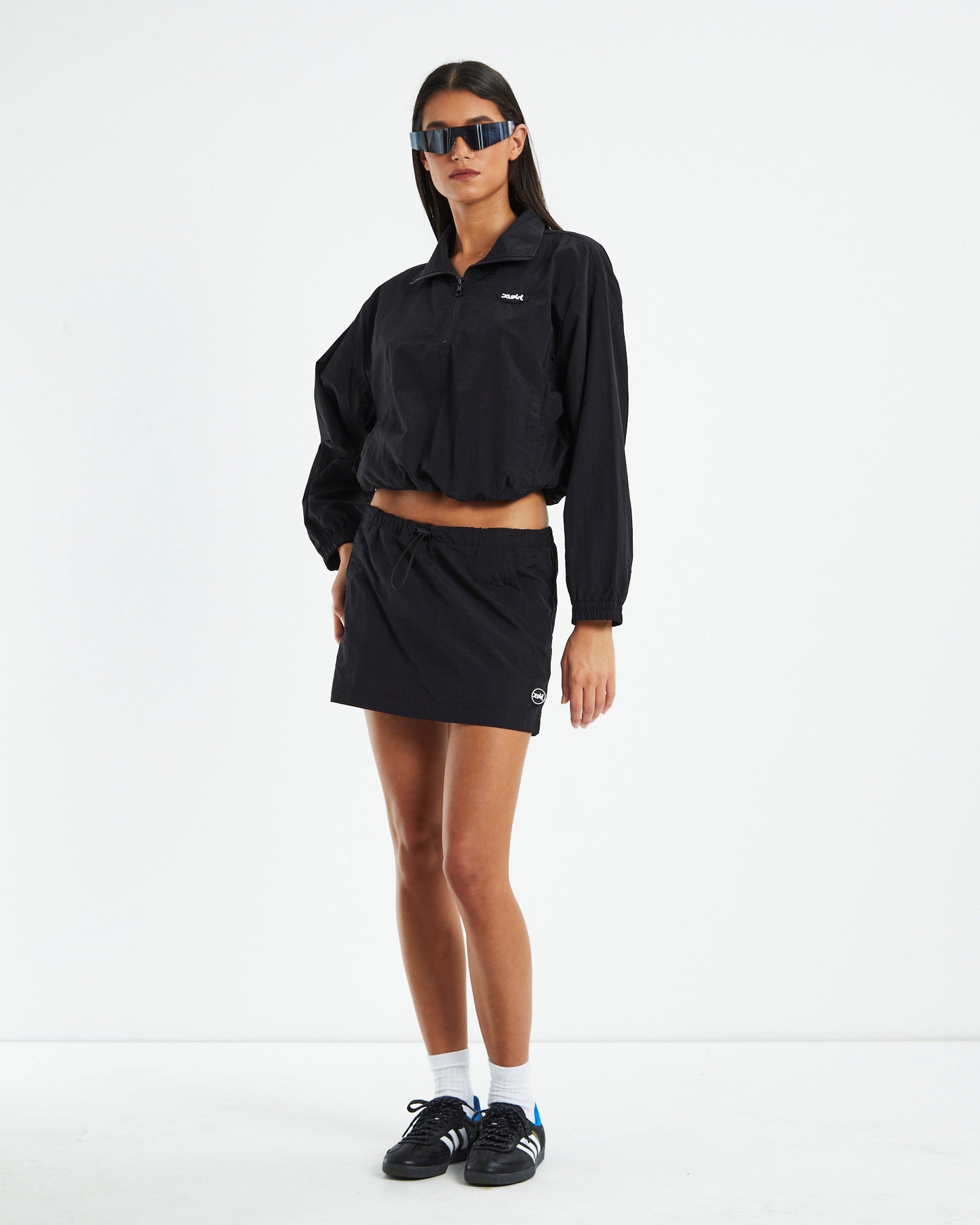 Nylon Mini Skirt Black
