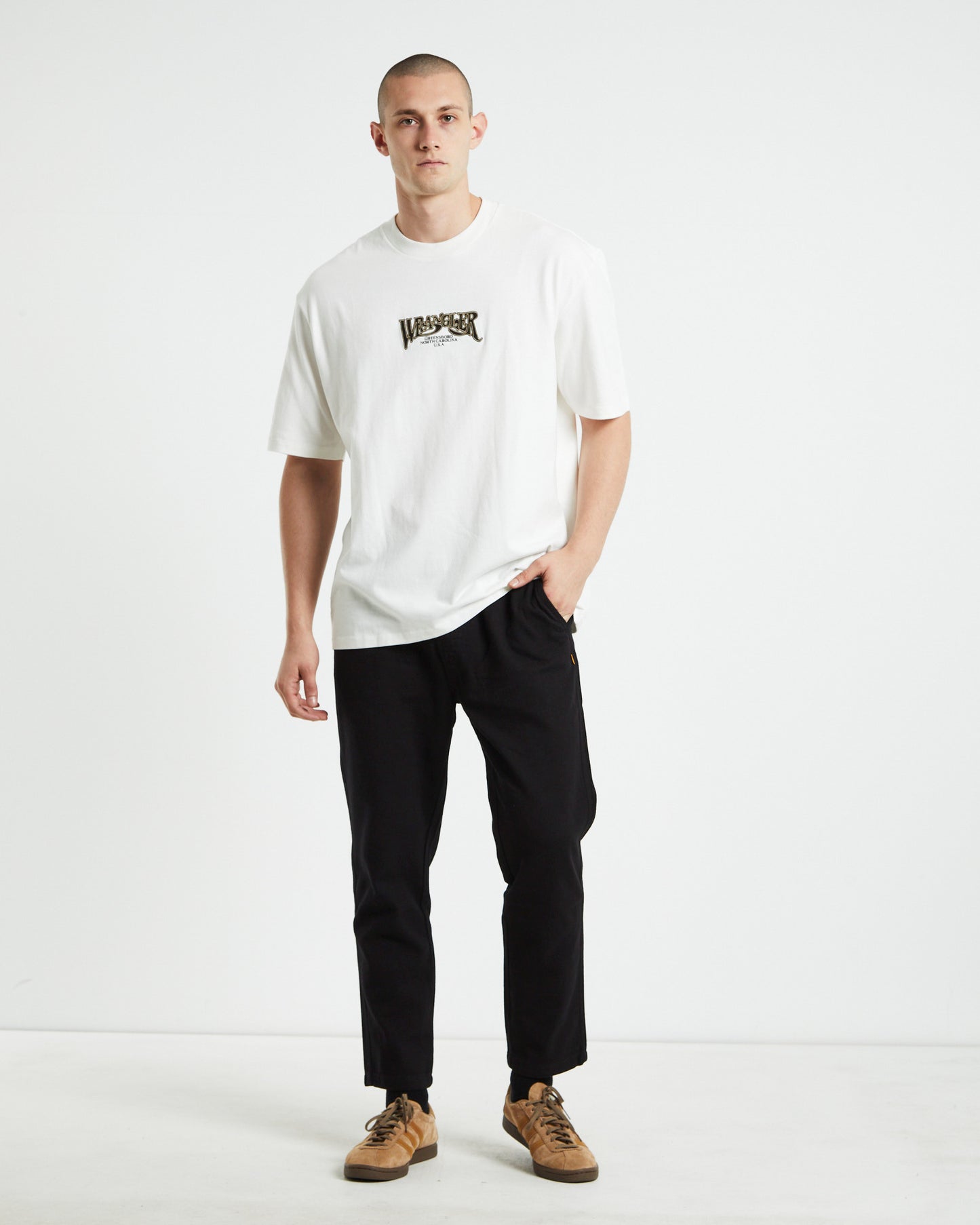 Tripped Baggy Tee Vintage White