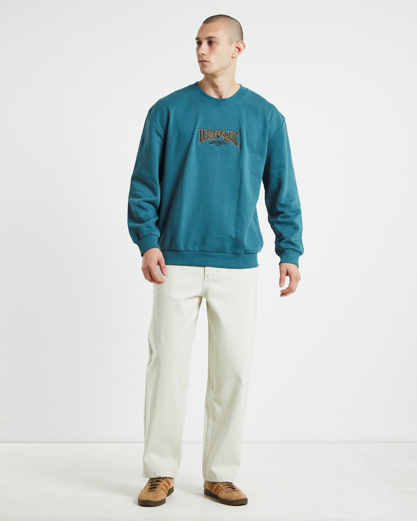 Tripped Baggy Crew Vintage Teal
