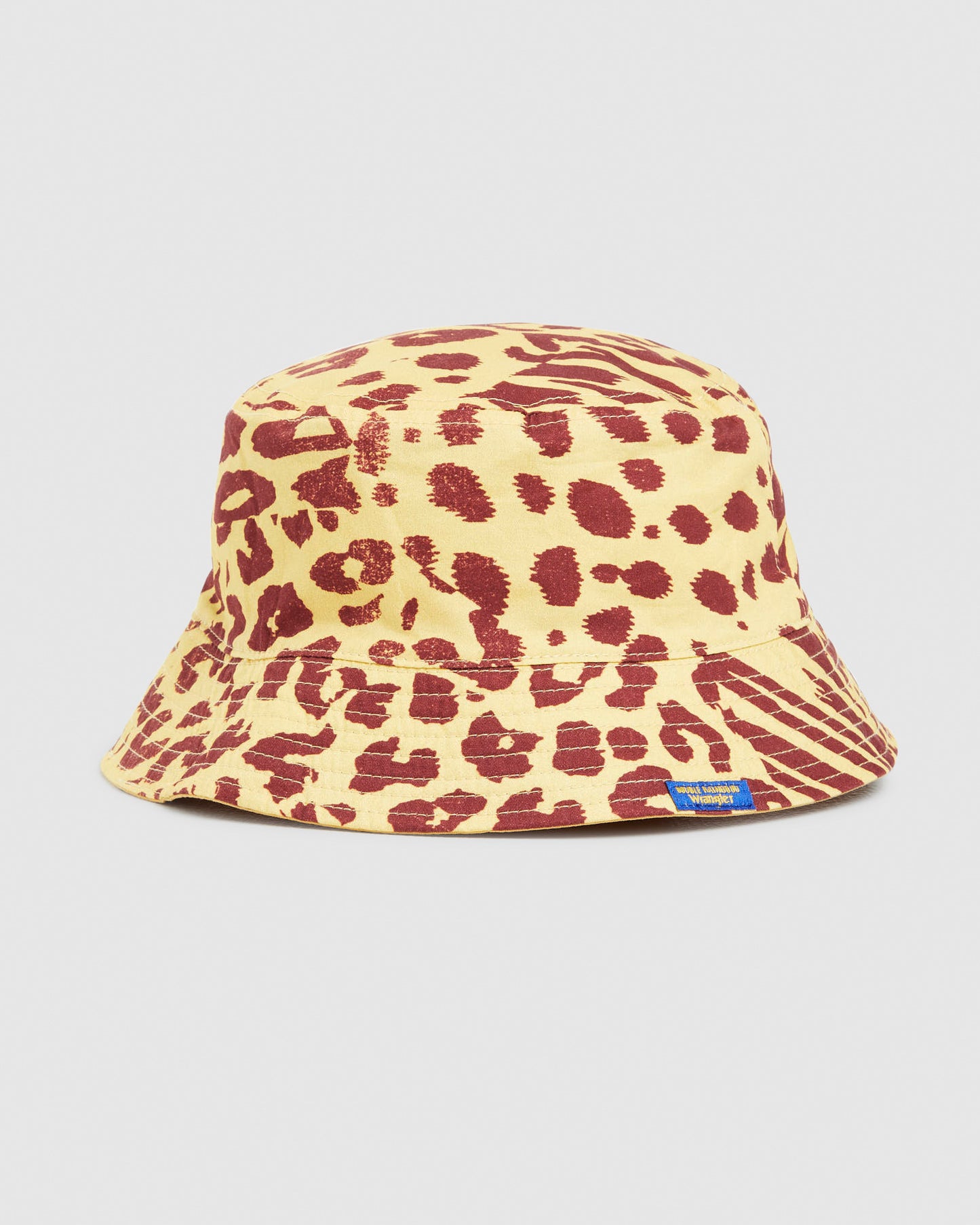 Double Rainbouu x Wrangler Reversible Bucket Hat Yellow Leopard