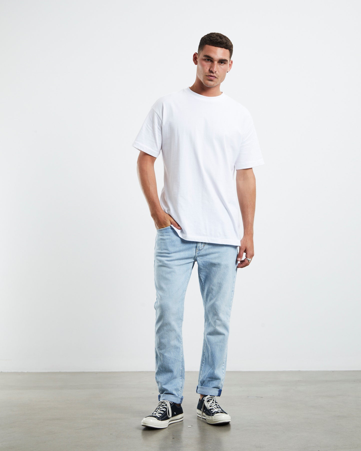 A Dropped Slim Denim Jeans Hustler