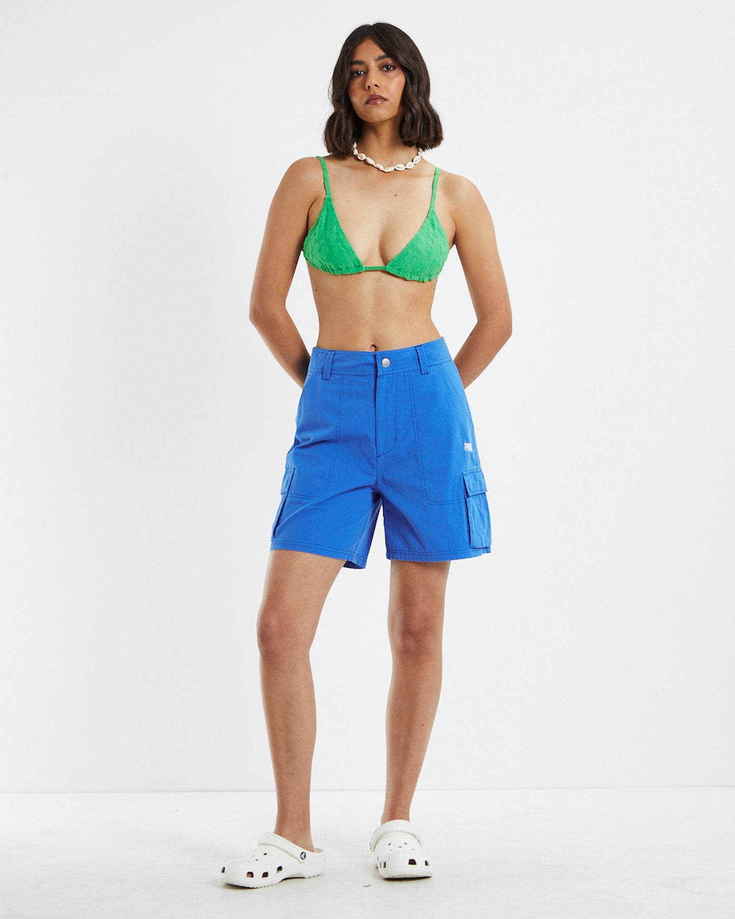 Water Pipe Cargo Shorts Powder Blue