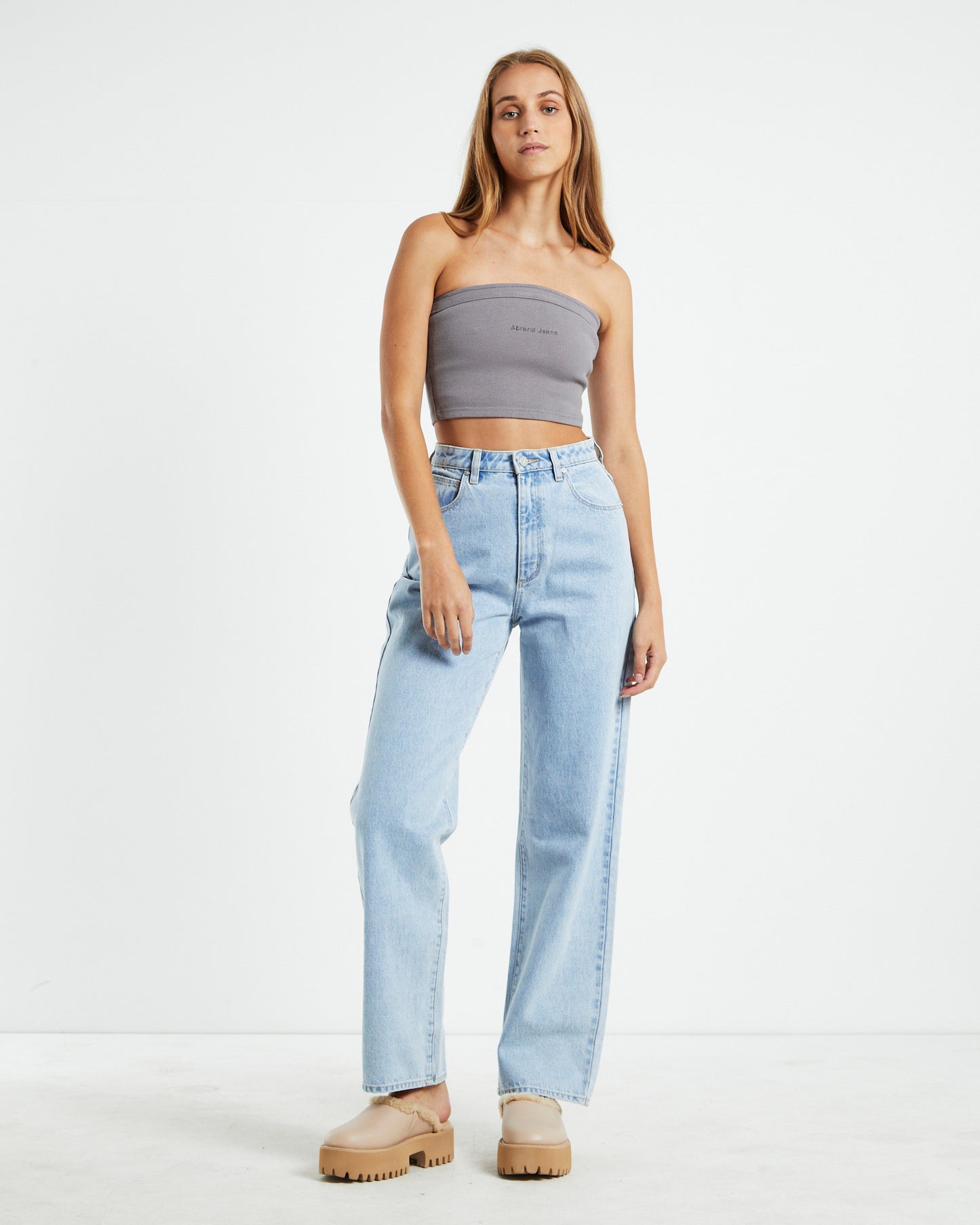 A Heather Bandeau Top Slate