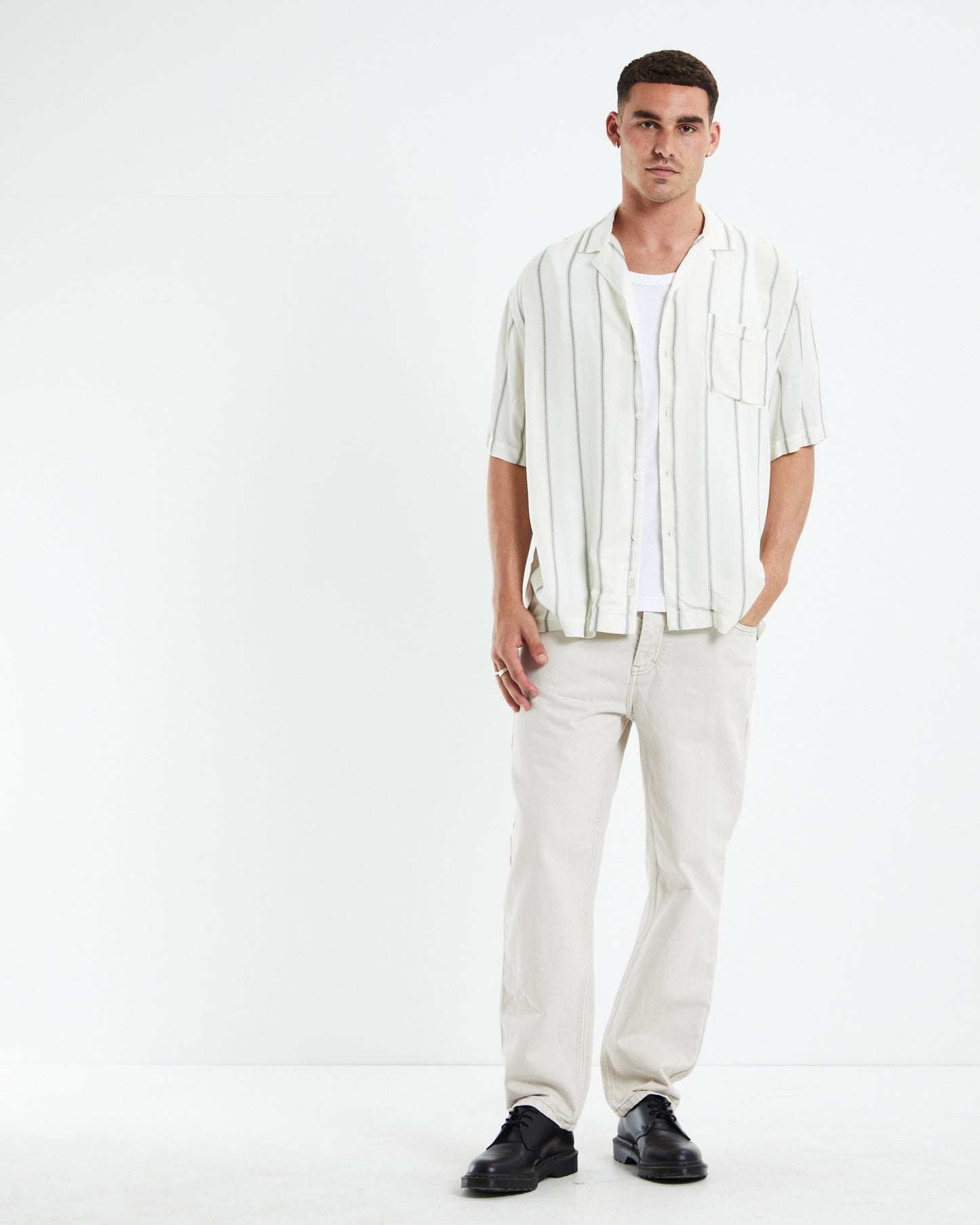 Society Short Sleeve Resort Shirt Off White