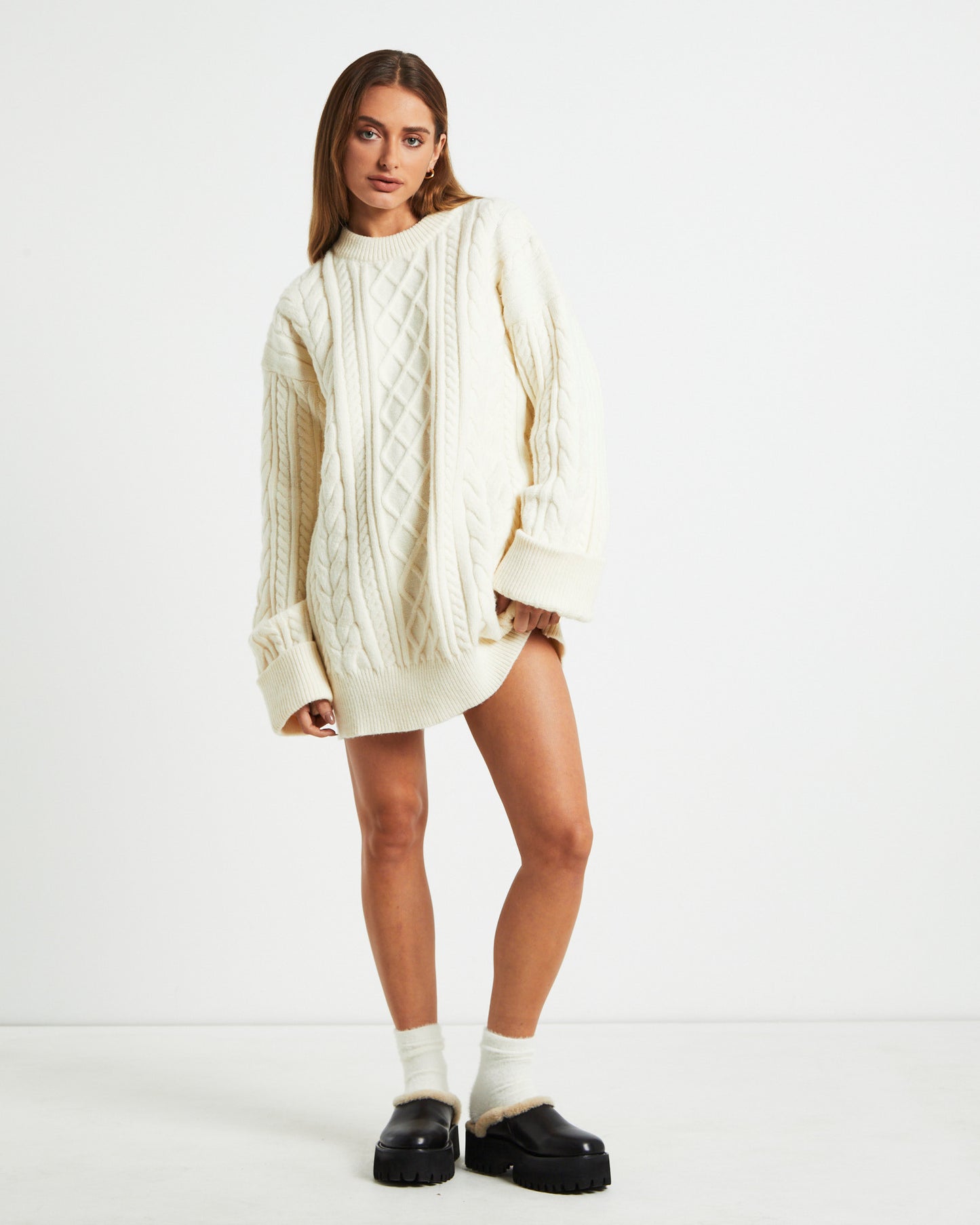 Nellie Long Sleeve Knit Jumper Cream