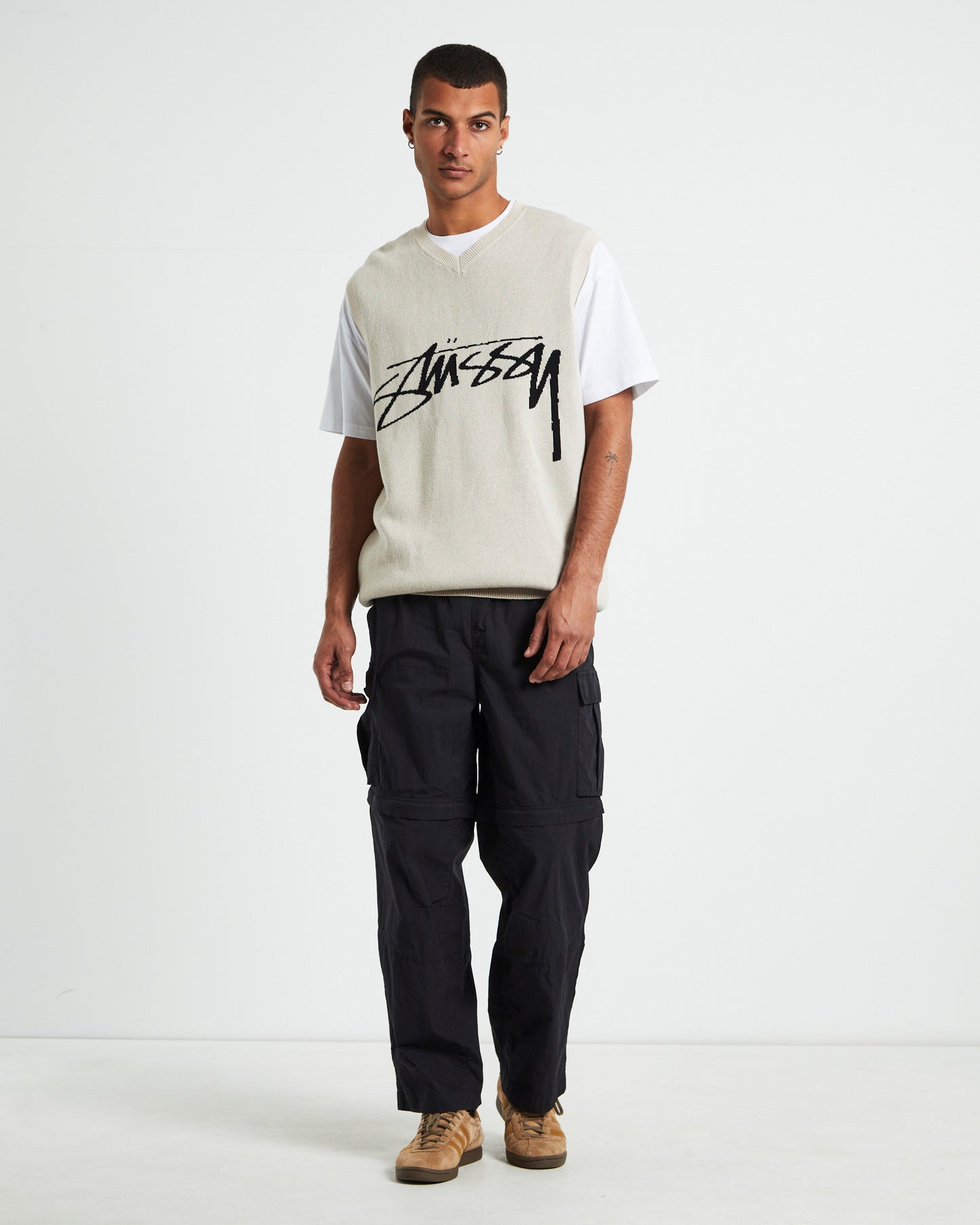 Smooth Stock Knit Vest Cream