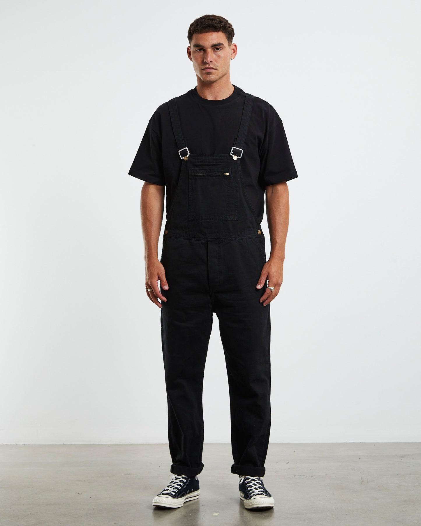 Trade Denim Overalls Black