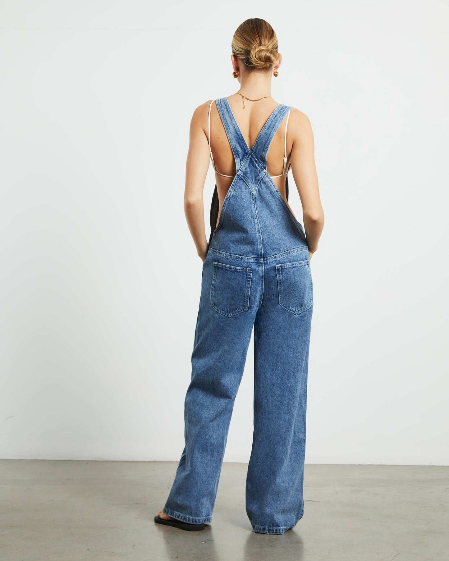 Jadey Denim Relaxed Overalls