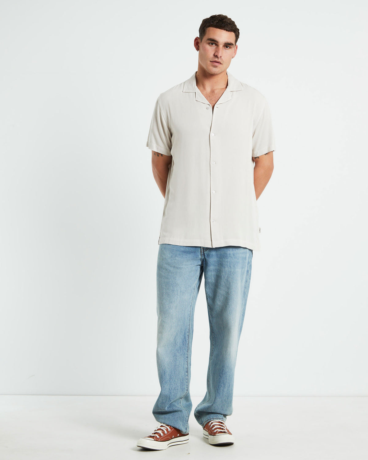 The Reckoner Short Sleeve Shirt Stone STONED