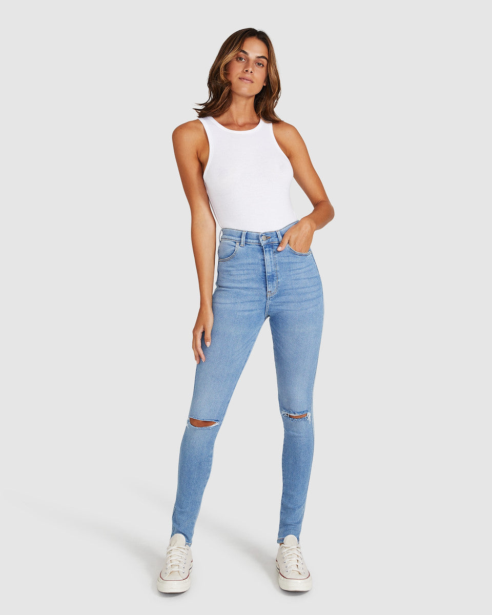 Moxy Ripped Denim Jeans Light DENIM