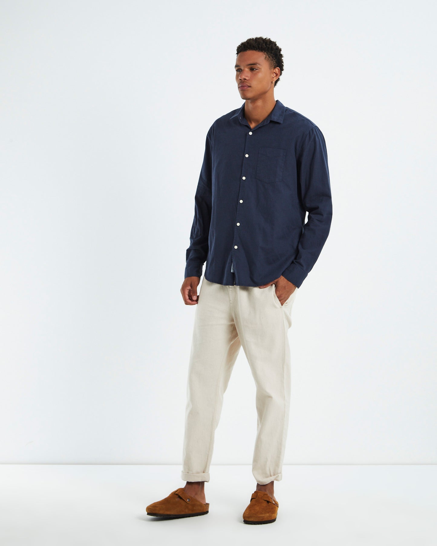 Grover Long Sleeve Shirt Navy