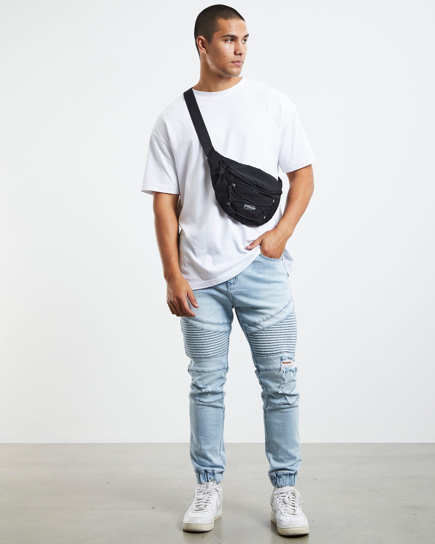 Em 2 Cuffed Biker Pants Blitzed Indigo