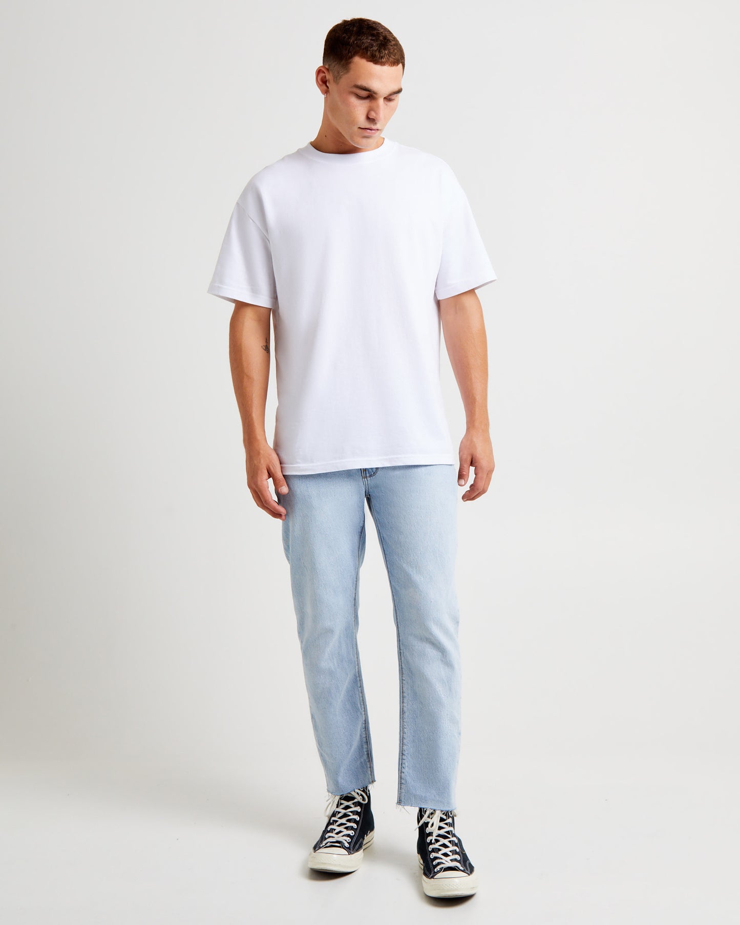 Chopped Straight Denim Jeans
