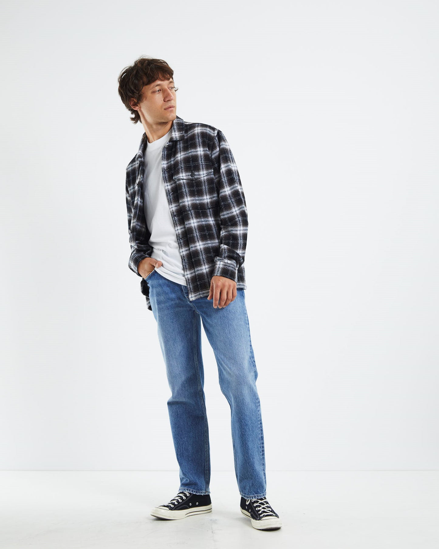 Miller Check Overshirt Black