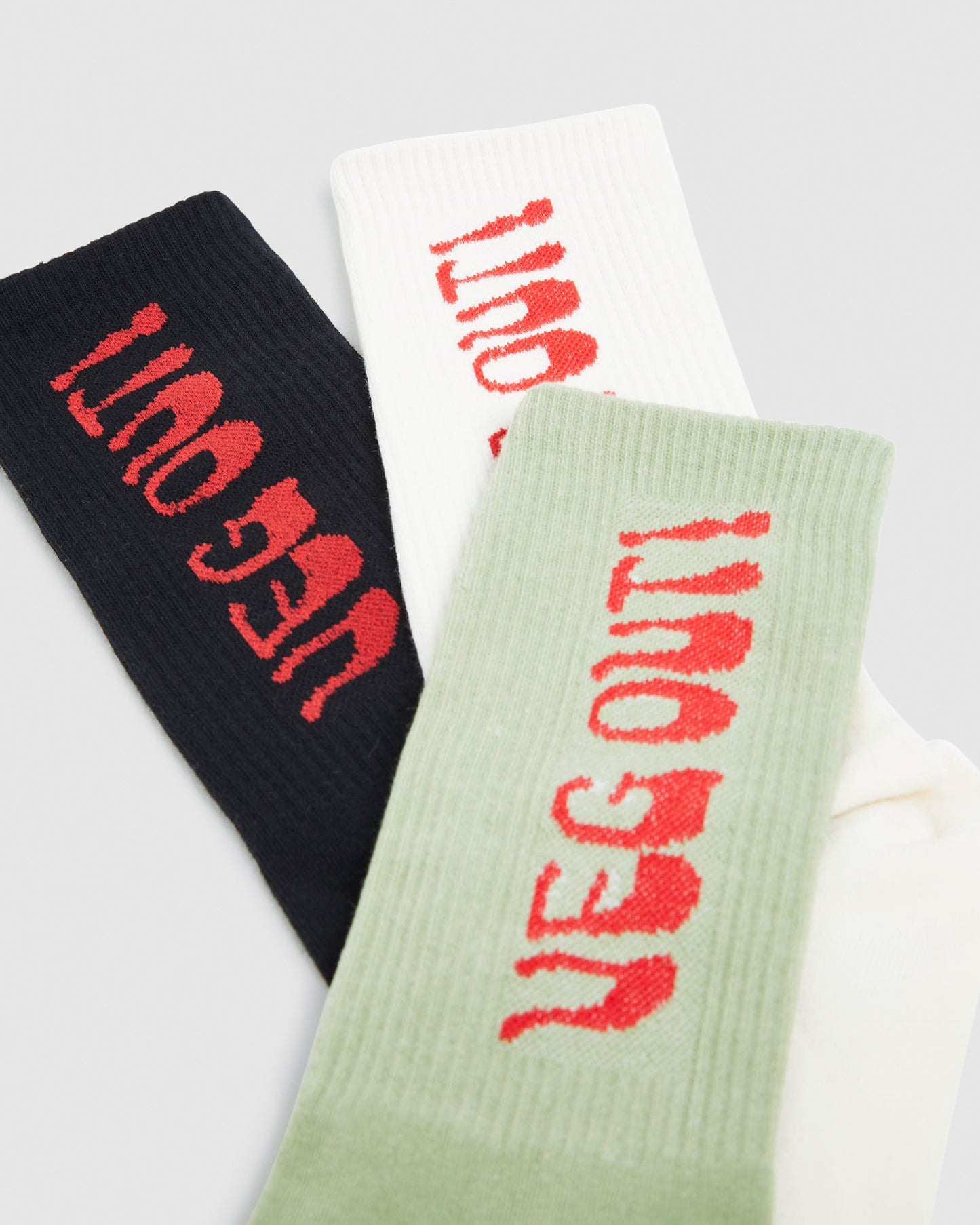 Wonder Fruit Socks 3 Pack Black/Sage/White