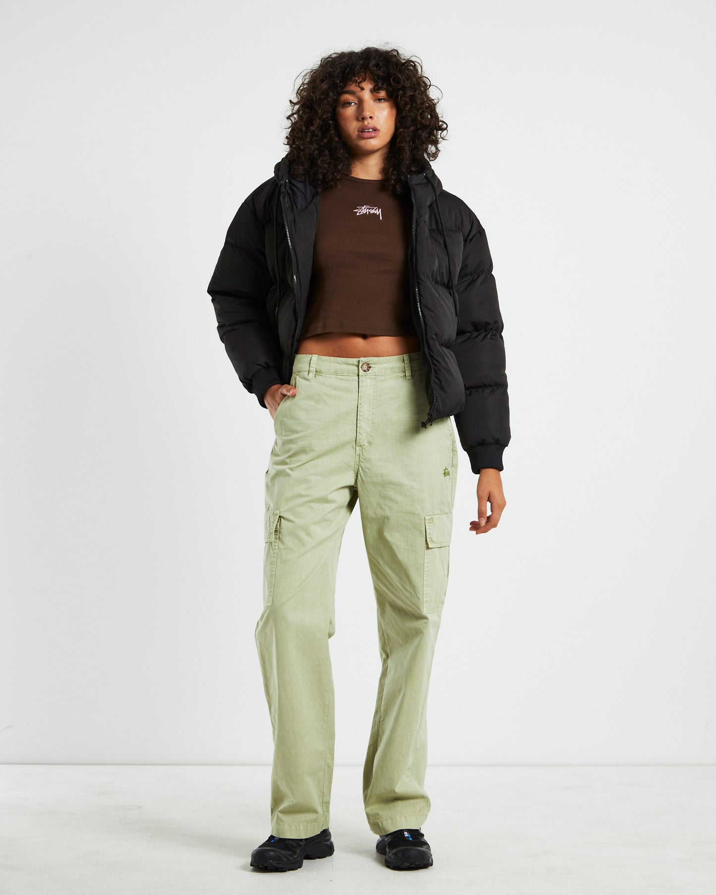 Graffiti Puffa Jacket Black