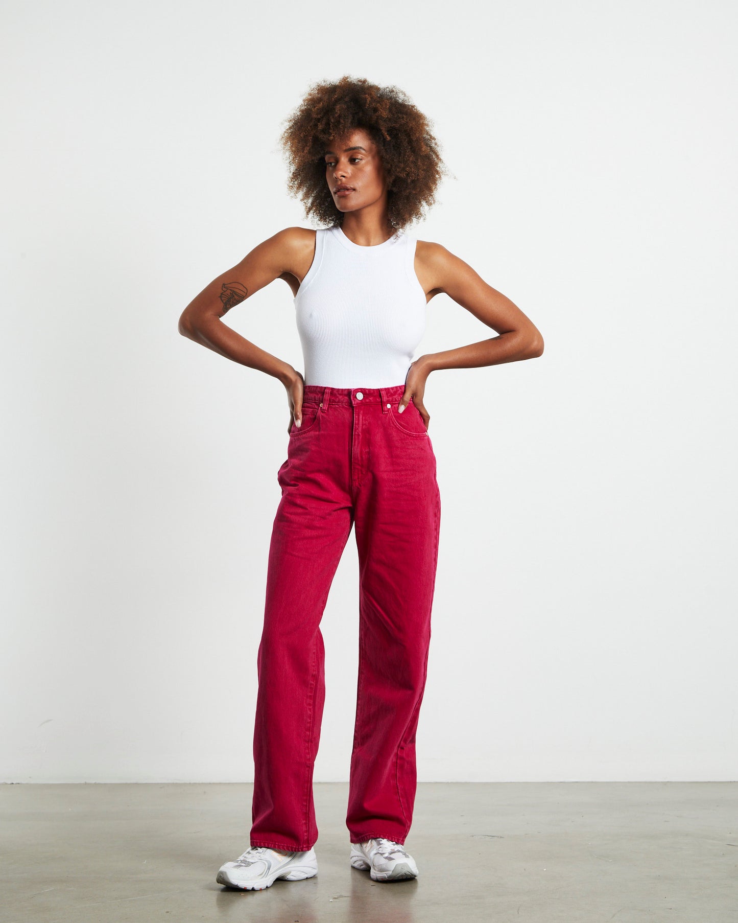 A Carrie Jeans Magenta Pink