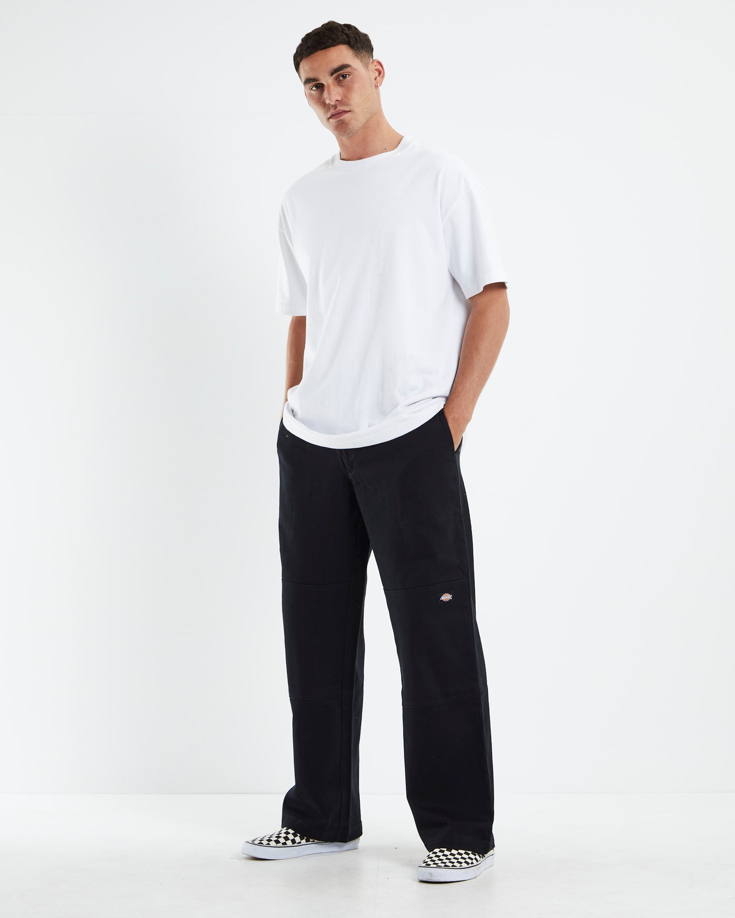 85-283 Double Knee Jeans Black