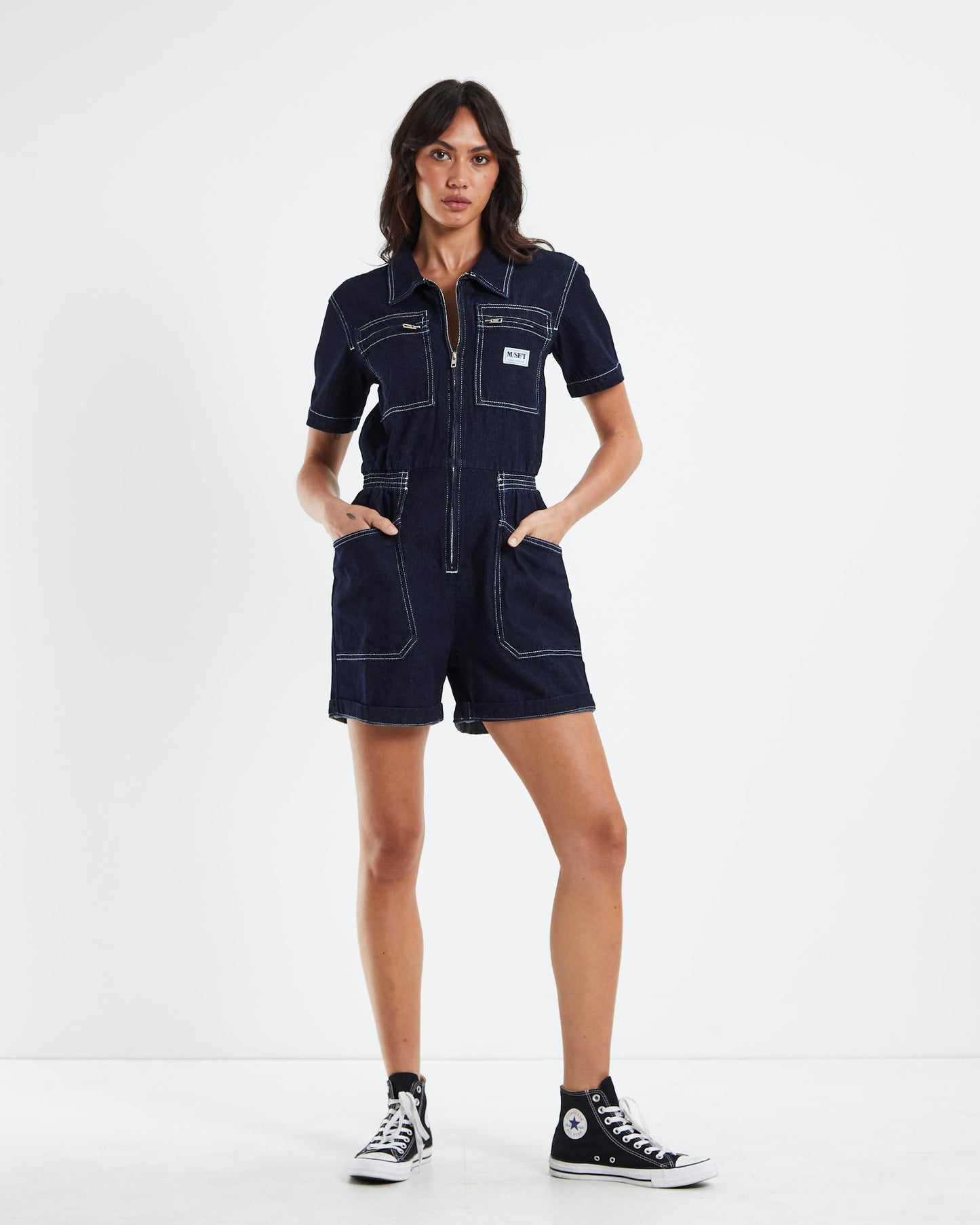 Heavenly People Denim Playsuit