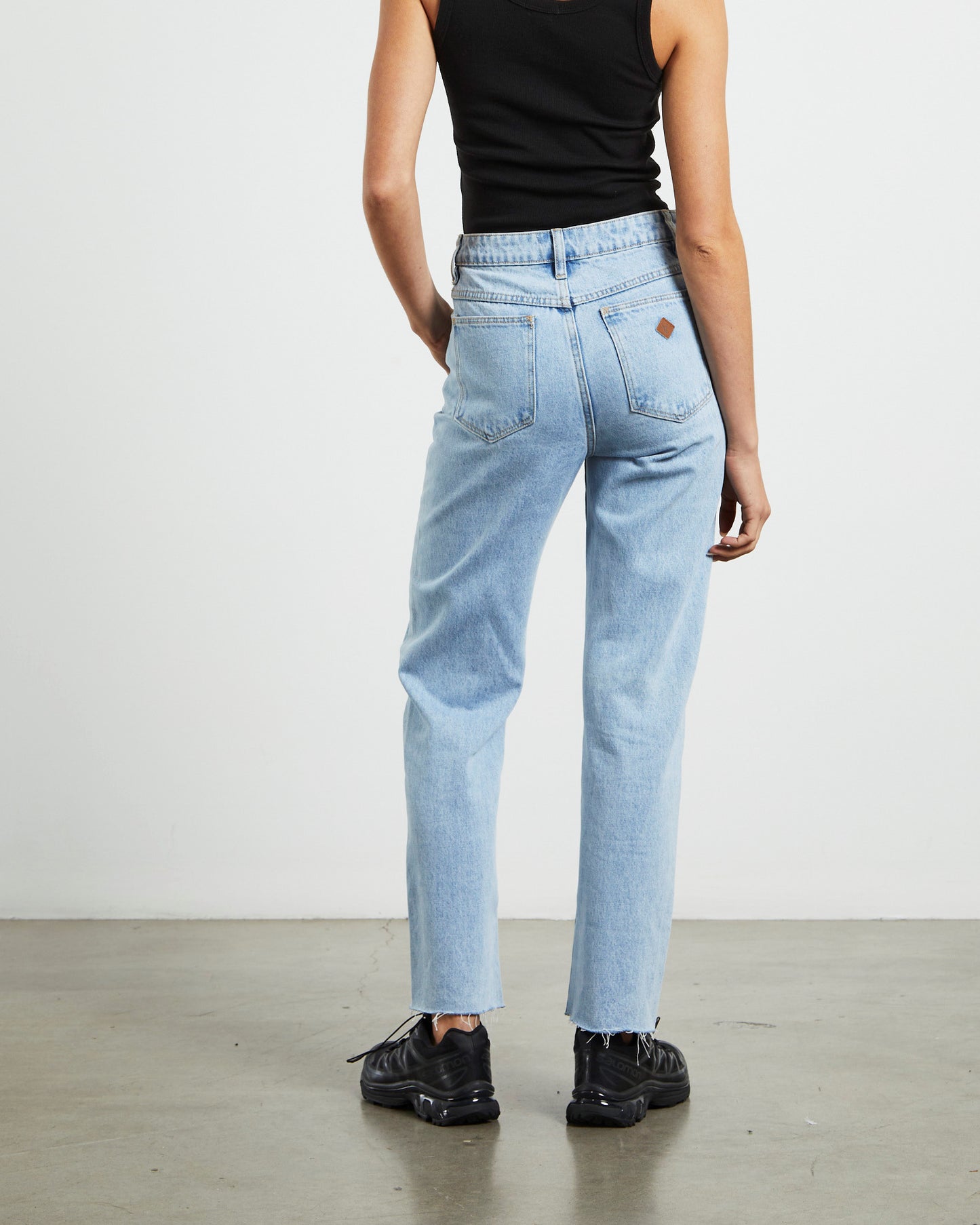 High Straight Petite Denim Jeans Walkaway Blue