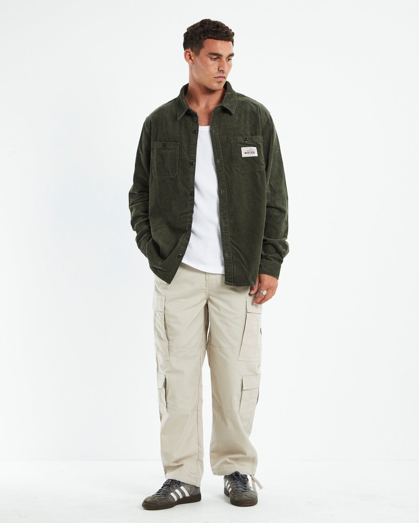 Cord Authentic Work Long Sleeve Shirt Military